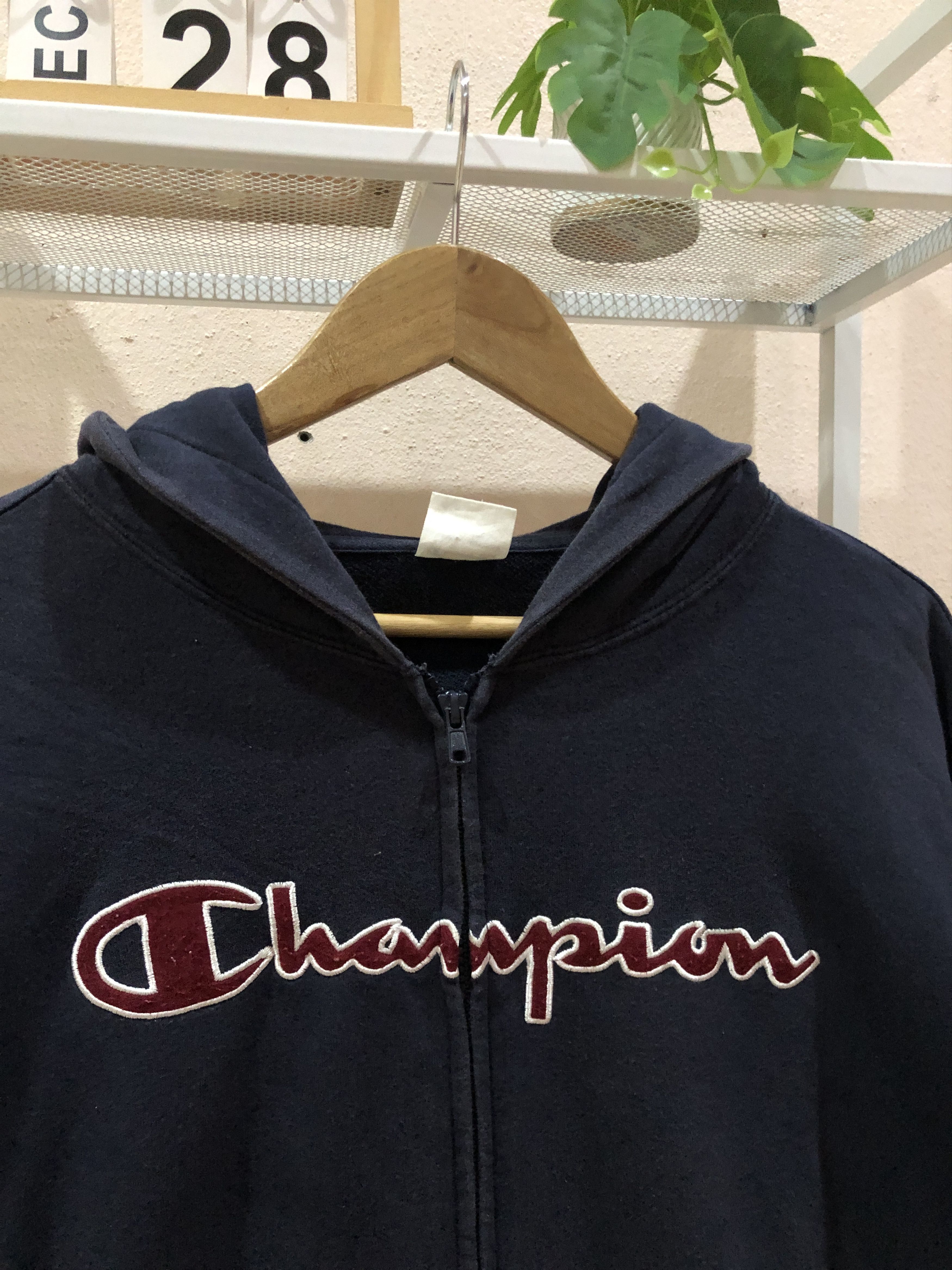Champion Navy blue Champion full-zip hoodie sweatshirt Size US XL / EU 56 / 4 - 4 Thumbnail