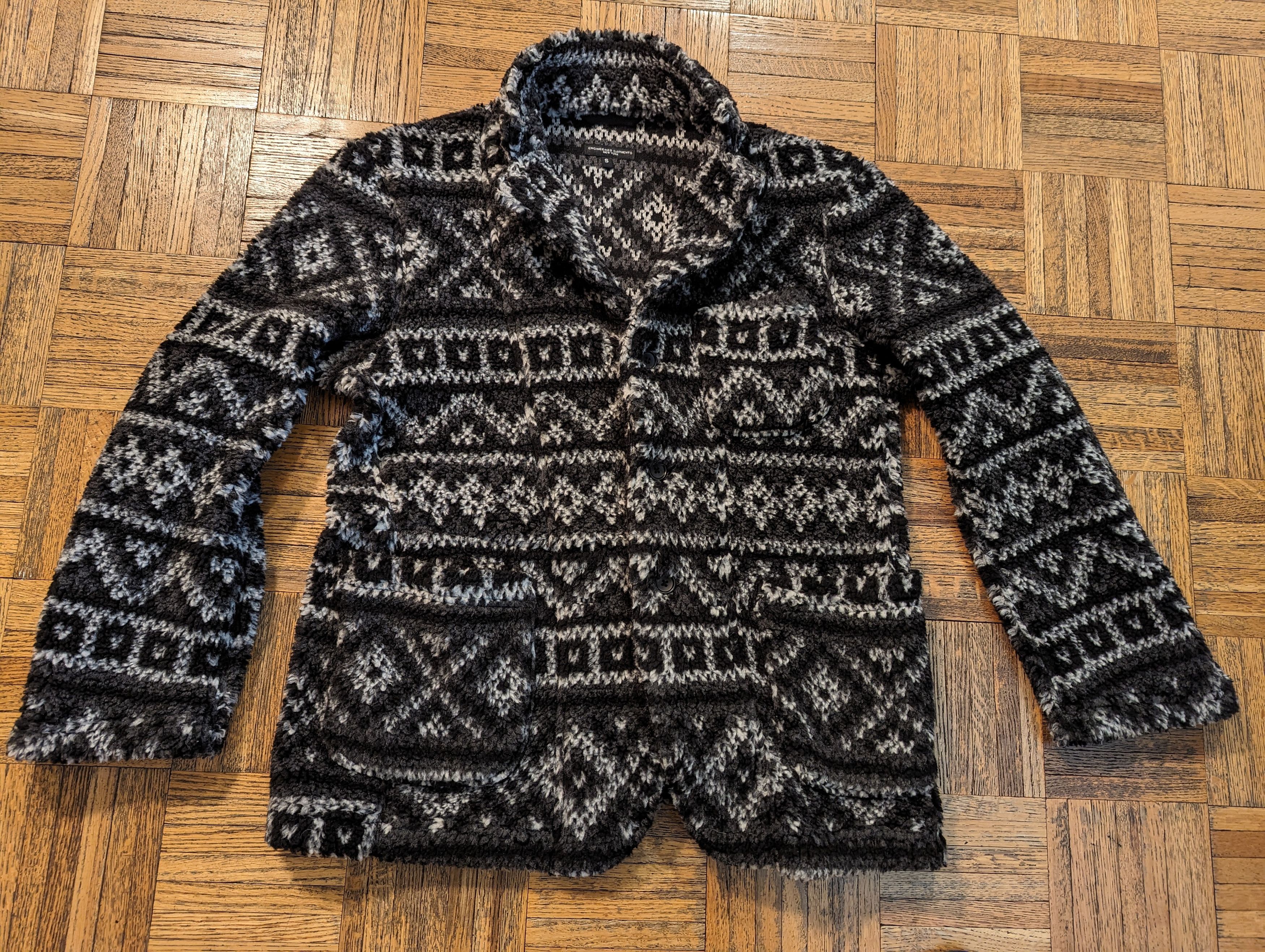 image of Engineered Garments Sweater-Jacket in Black, Men's (Size Small)