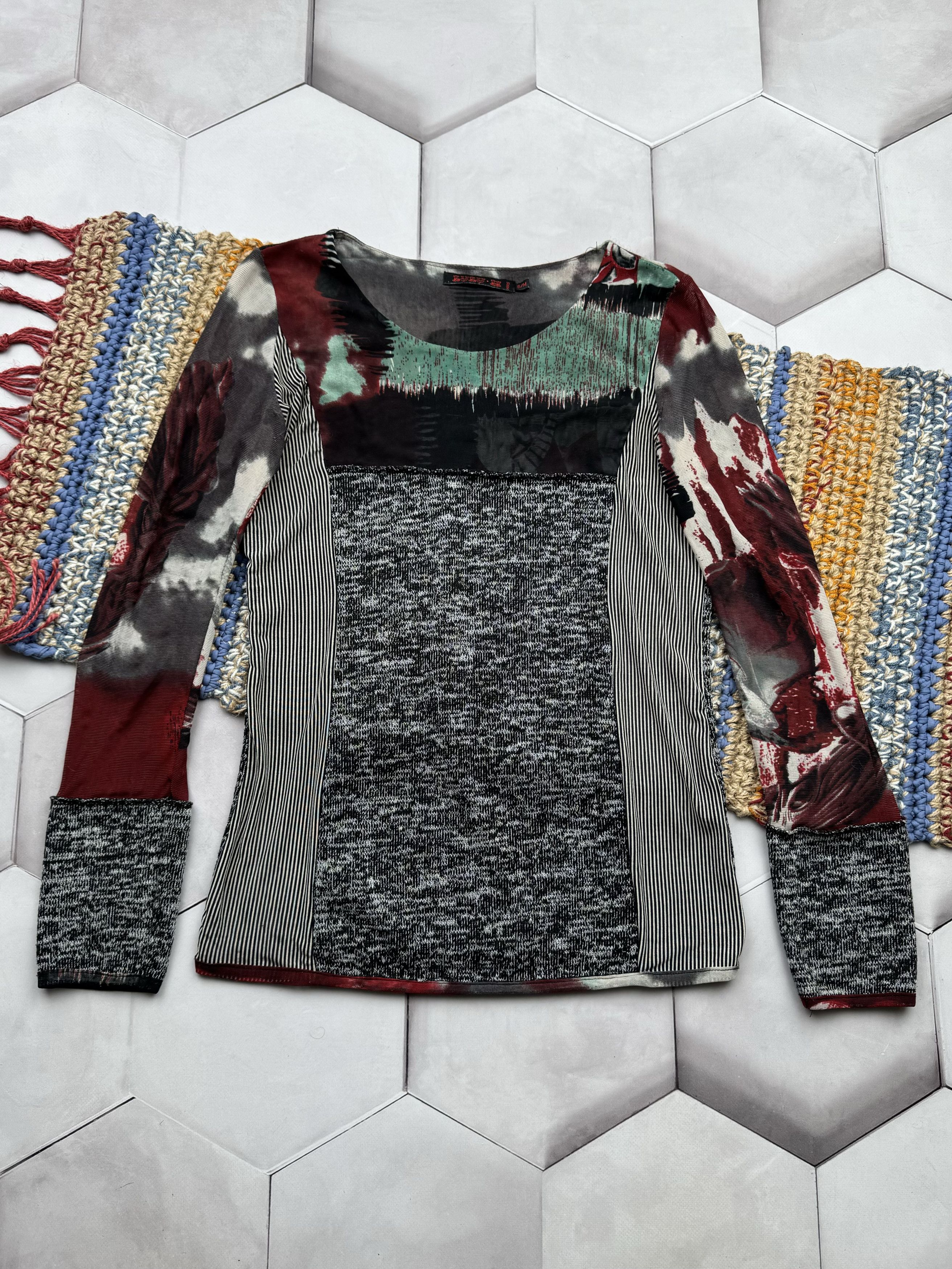 Japanese Brand Vintage Blouse With Mesh Sleeve Size M / US 6-8 / IT 42-44 - 1 Thumbnail
