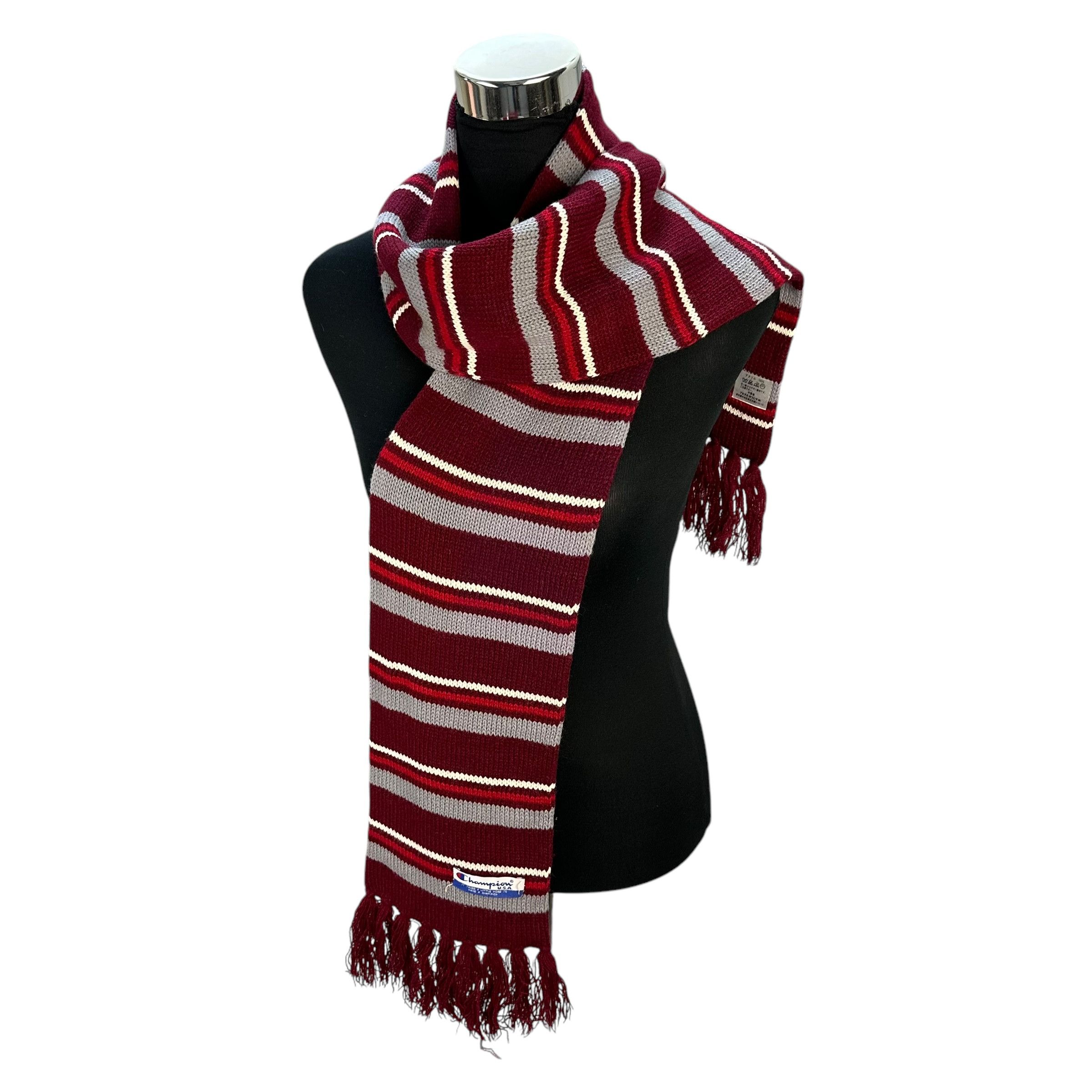 Champion Vintage CHAMPION Striped Muffler Scarf Neckwear #A76-1830 Size ONE SIZE - 1 Thumbnail