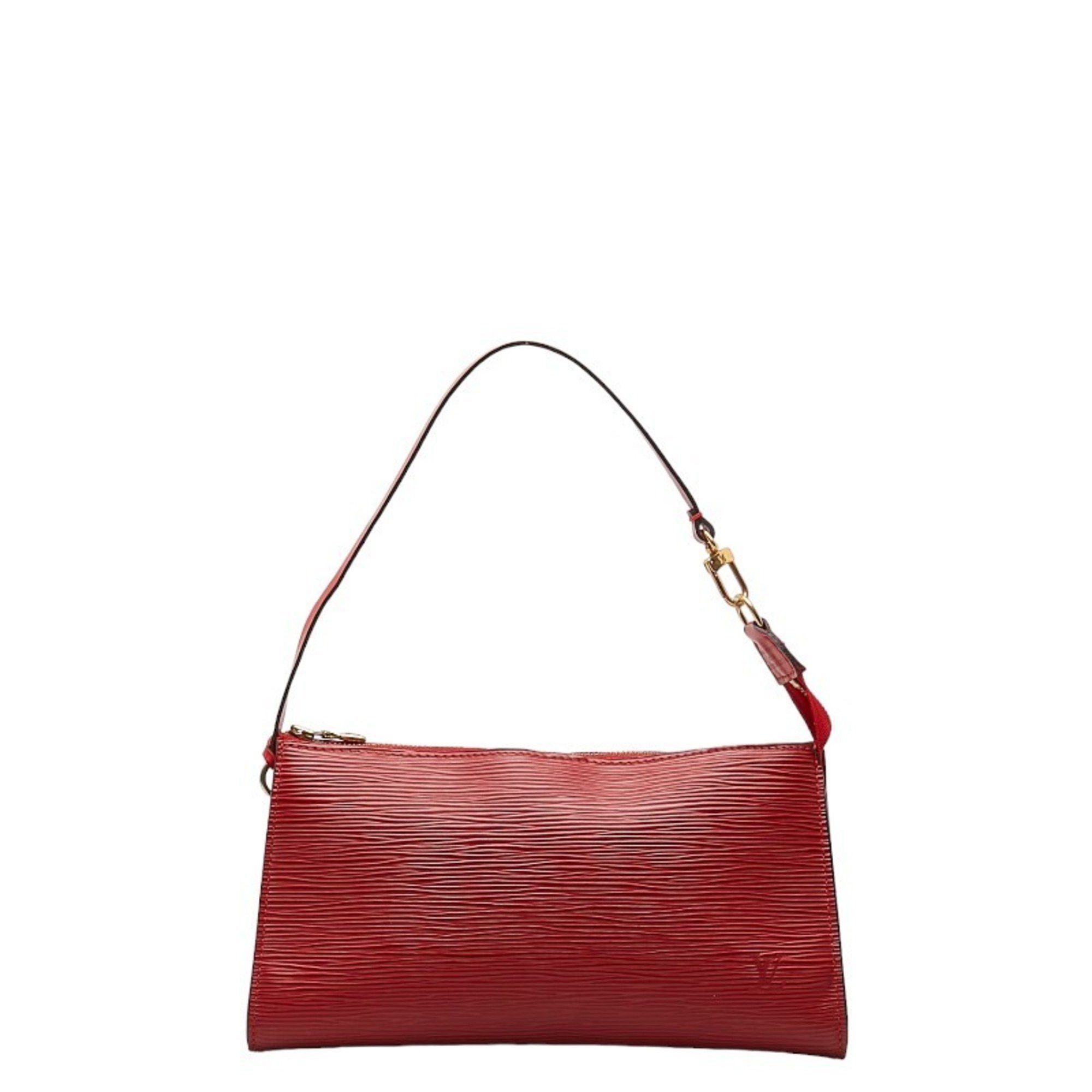 image of Louis Vuitton Epi Pochette Accessoire Pouch Handbag M40776 Castilian Red Leather Ladies Louis Vuitt