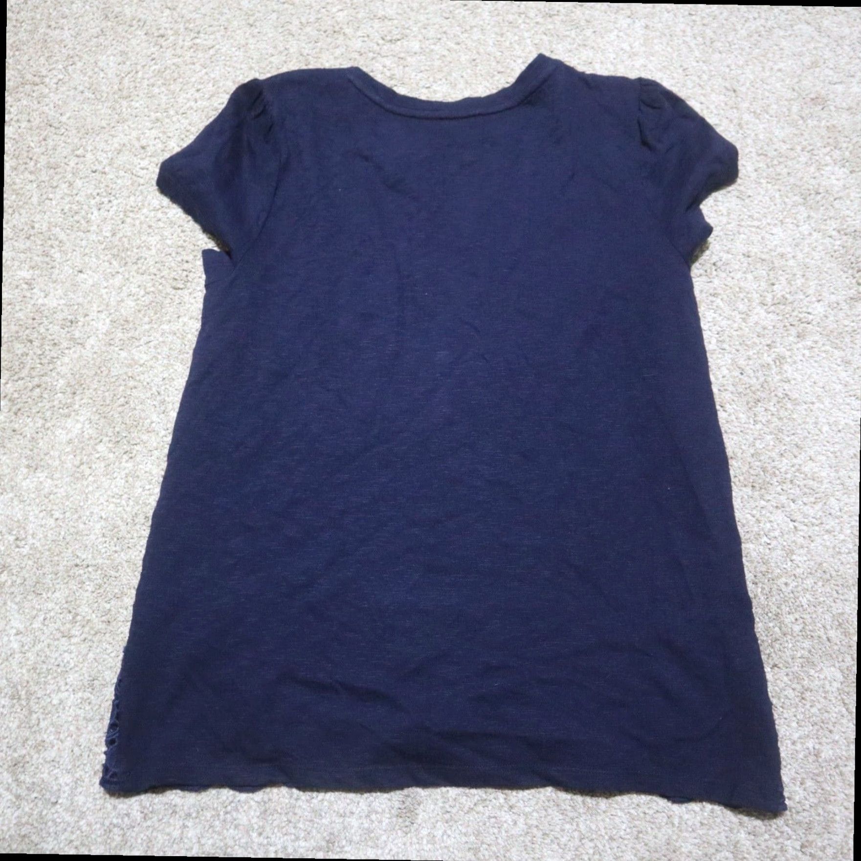 Loft Ann Taylor Blue Lace Women's T-Shirt Top XS Extra Small Size XS / US 0-2 / IT 36-38 - 6 Thumbnail