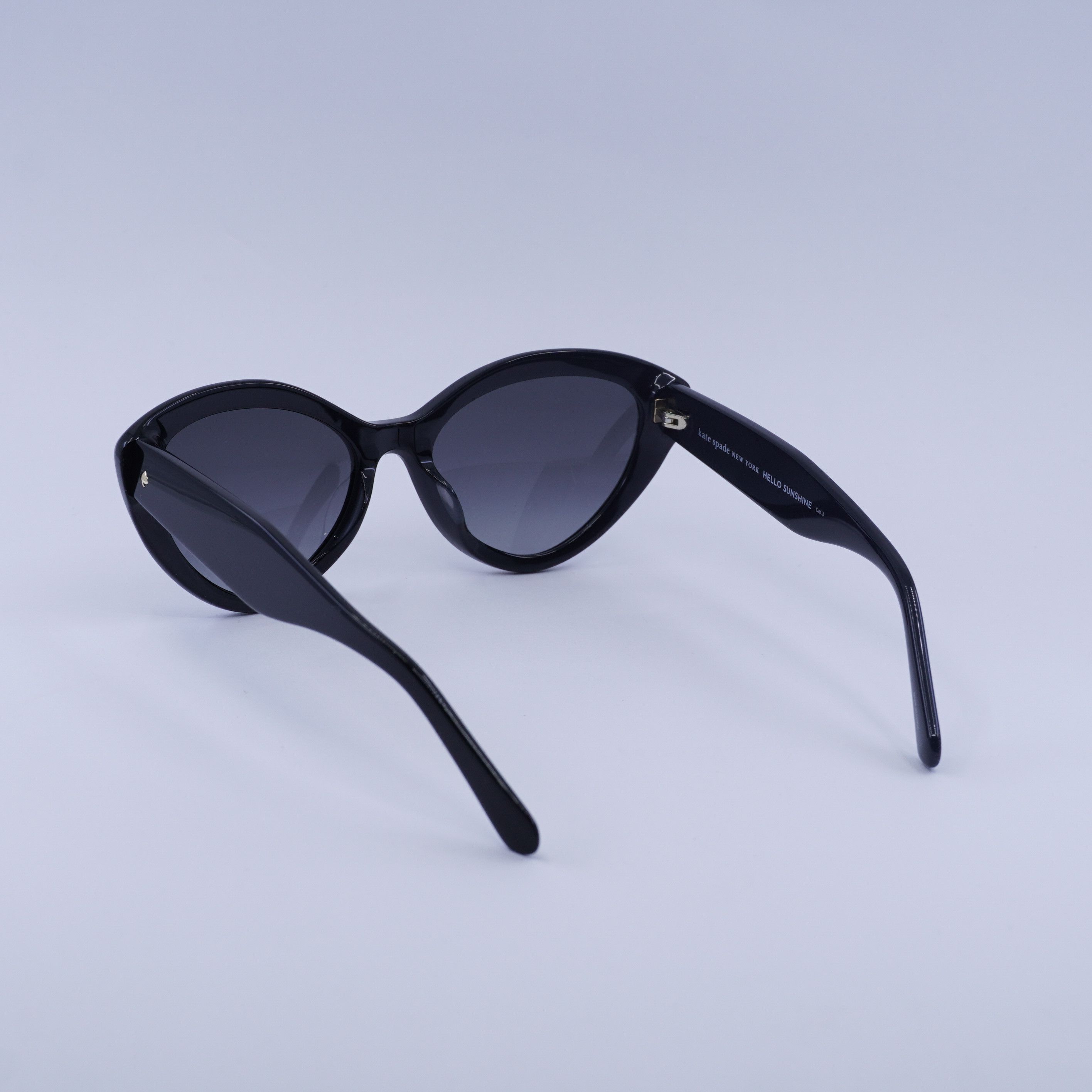 Kate Spade Kate Spade JUNI/G/S PEARL 0807 9O Sunglasses Black Cat Eye Size ONE SIZE - 4 Thumbnail