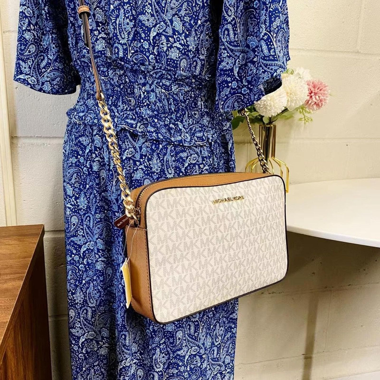 Michael Kors Michael kors 35F8GTTC3B Jet Set Item Large Crossbody Vanilla Size ONE SIZE - 7 Thumbnail