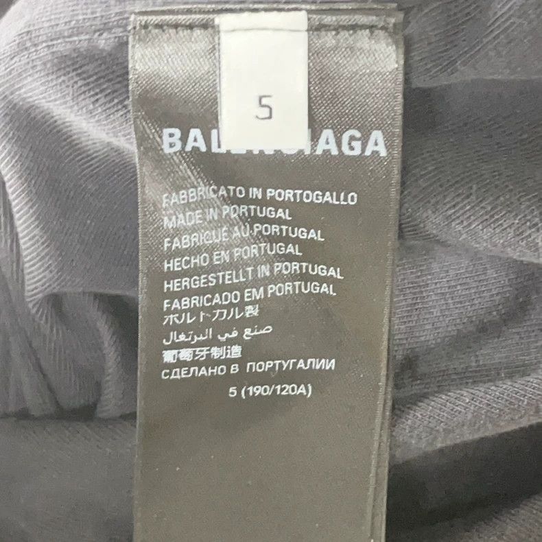 Balenciaga Balenciaga Letter printing hole round neck short sleeve T- Size US L / EU 52-54 / 3 - 9 Thumbnail