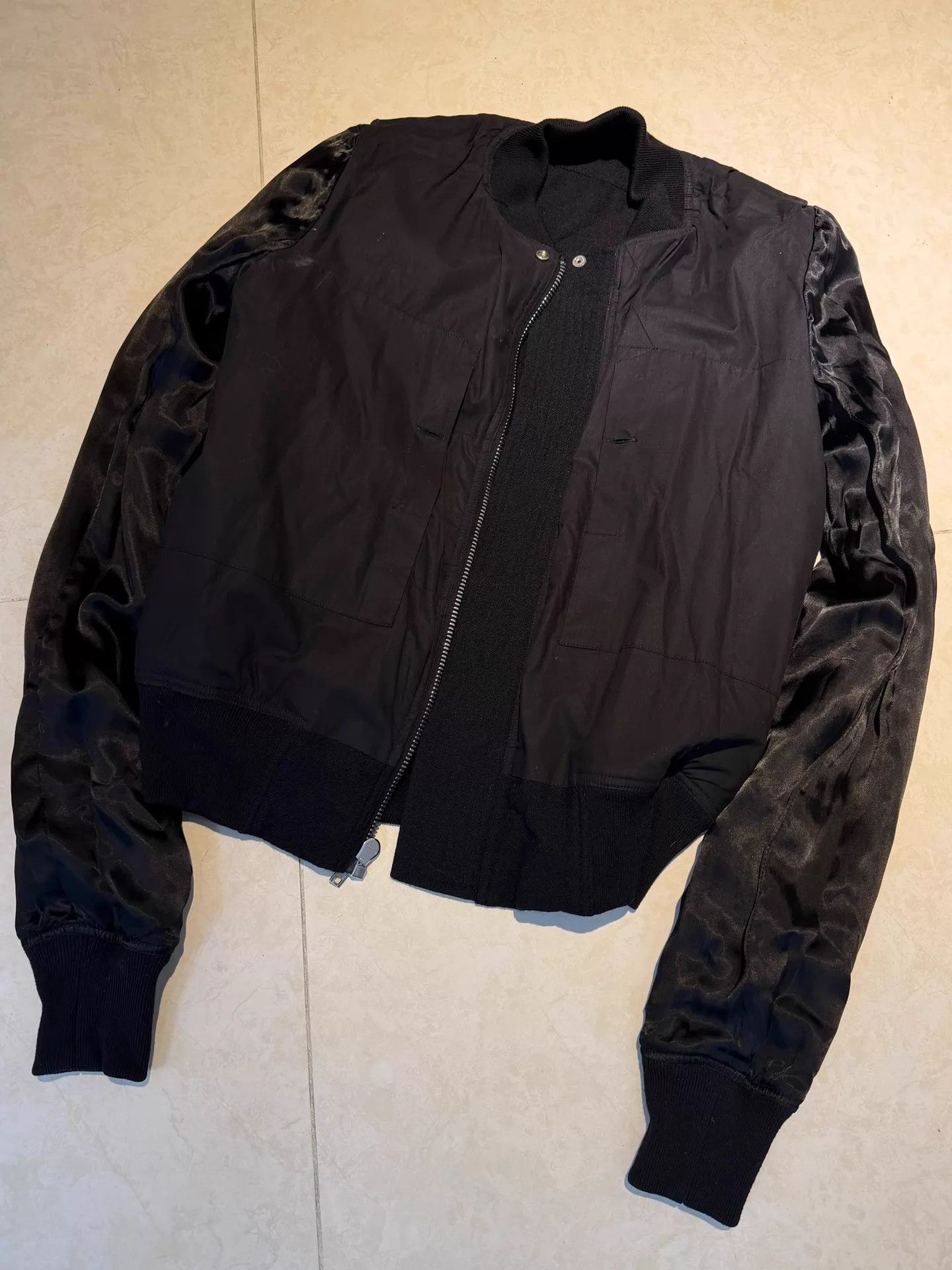Rick Owens Rick Owens Ma-1 Double-Wool Jacket Black Silk-Nylon 38 9N Size XS / US 0-2 / IT 36-38 - 4 Thumbnail