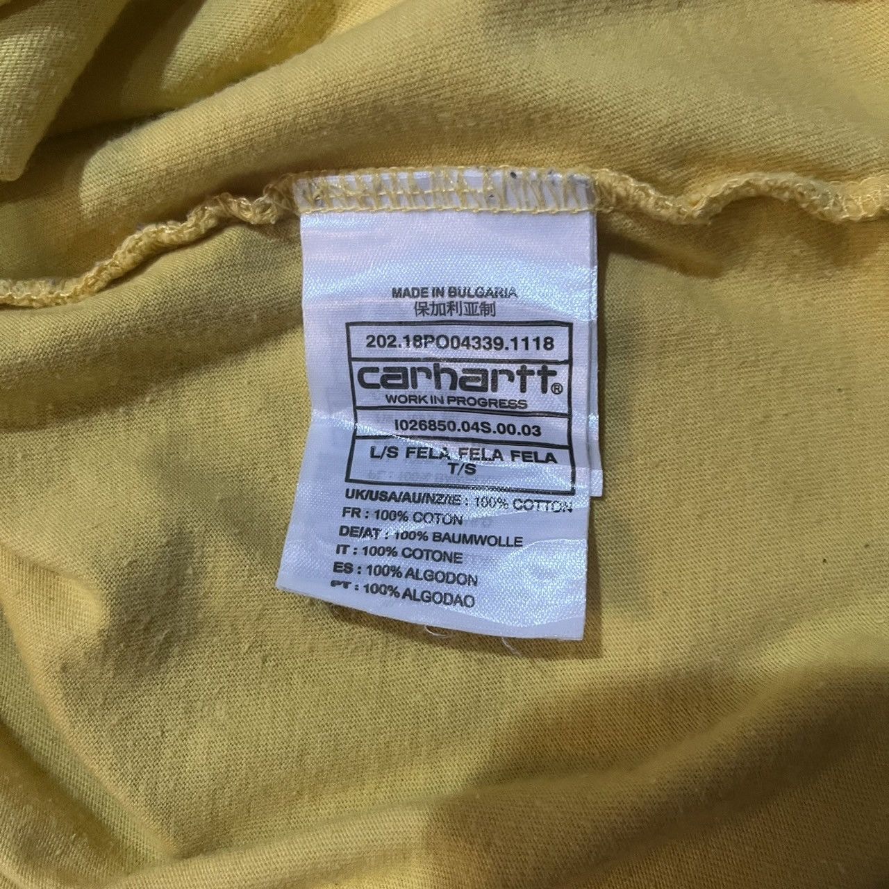Carhartt carhartt wip x fela kuti long sleeve yellow Size US XS / EU 42 / 0 - 12 Thumbnail