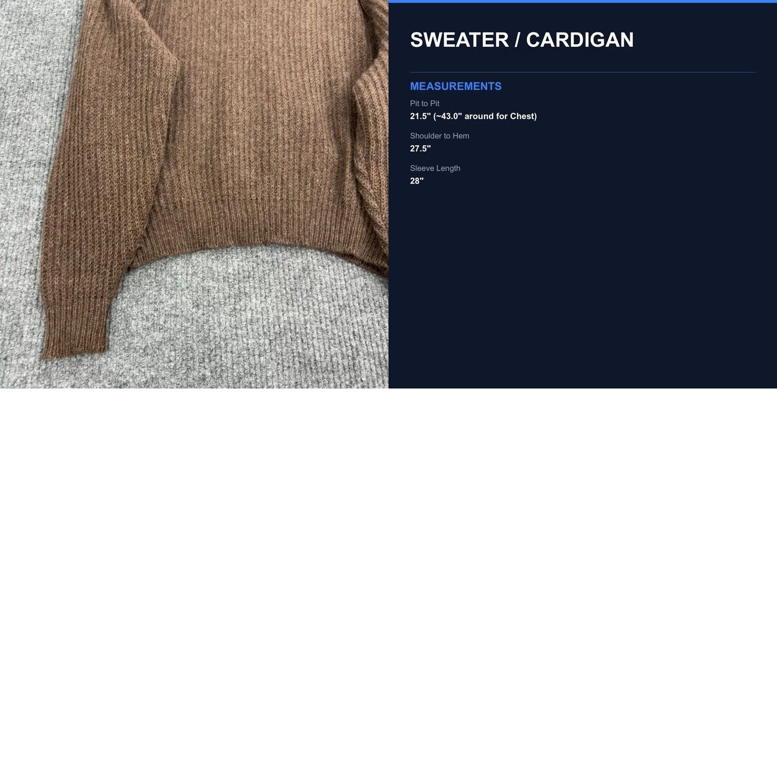 Vintage Vintage LL Bean Freeport Maine Sweater Mens M Brown Wool Alpaca Full Zip Ribbed Cardigan Size US M / EU 48-50 / 2 - 8 Thumbnail