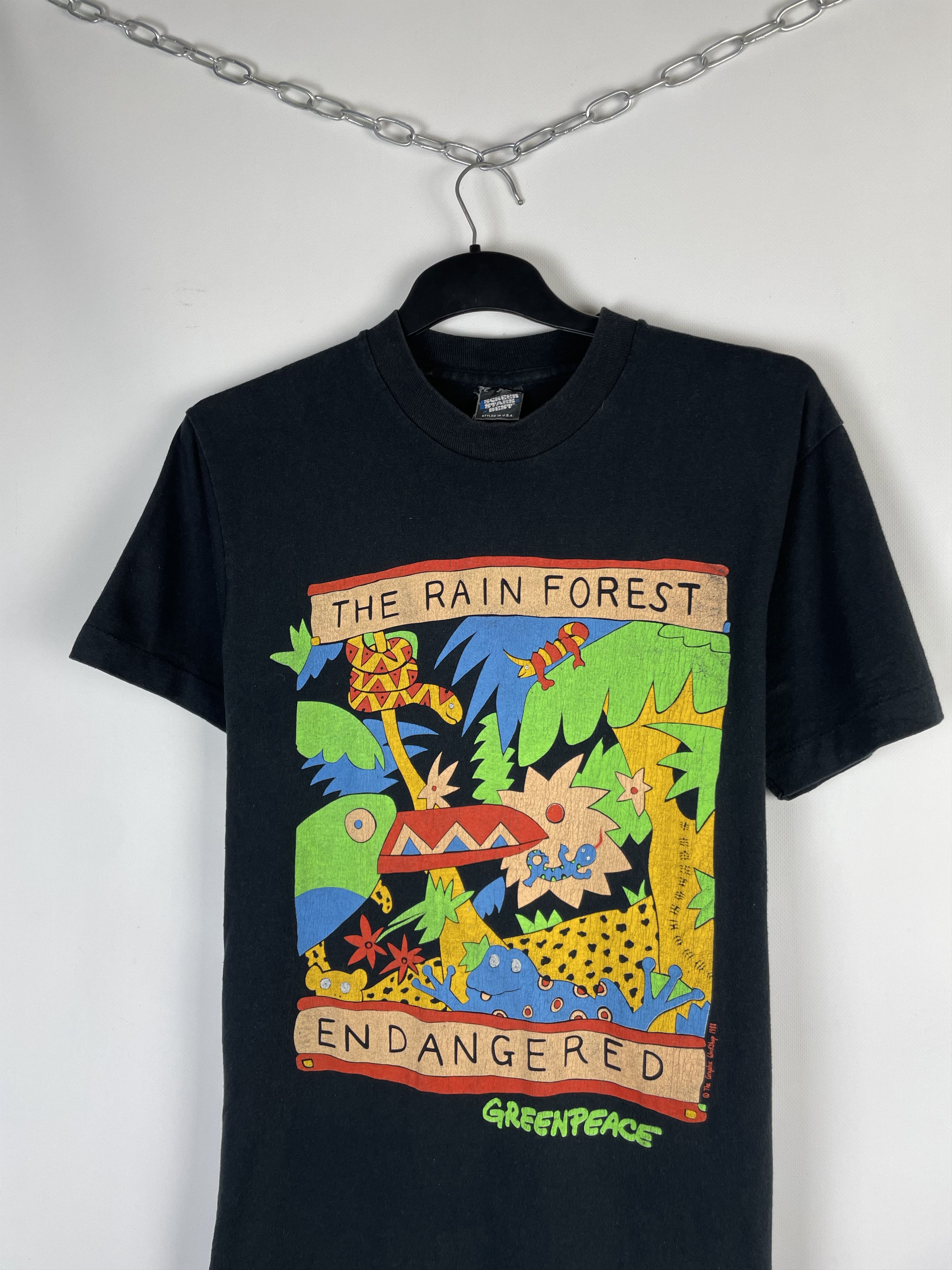 Vintage Vintage 1988 The Rainforest Greenpeace T Shirt Size US L / EU 52-54 / 3 - 3 Thumbnail