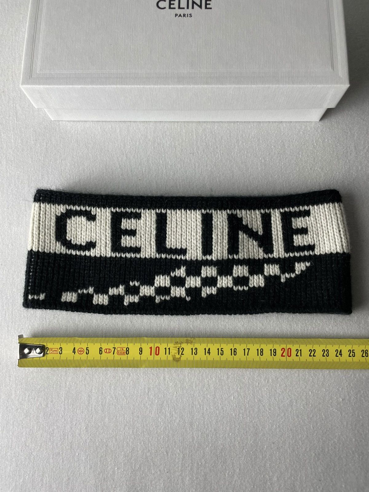 Celine × Hedi Slimane FW21 JAPAN ONLY - Headband hat checkered logo Pop Up Only Size ONE SIZE - 10 Thumbnail