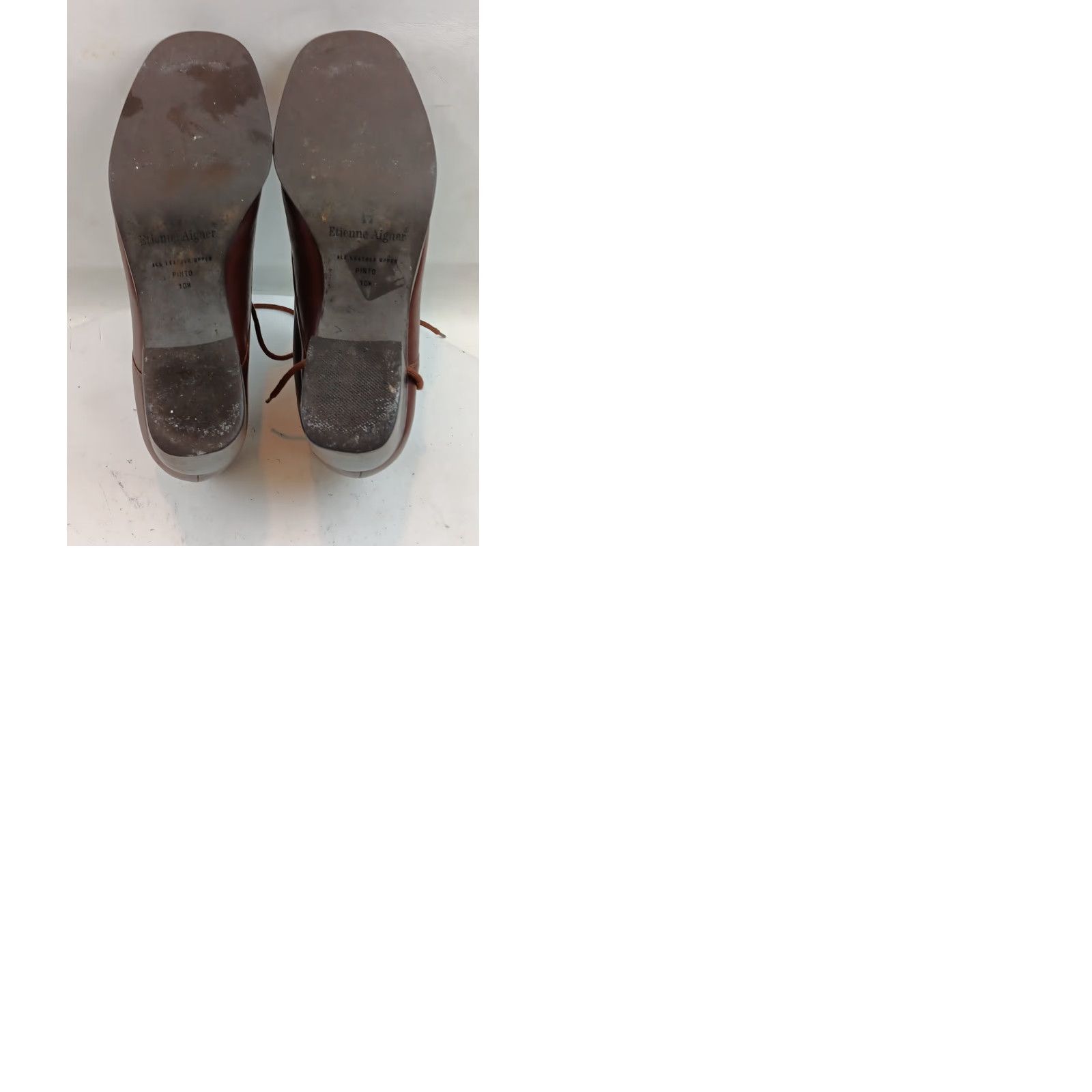 Etienne Aigner Etienne Aigner Pinto Boots Women Ankle Brown Leather Lace Up Block Heel 2 in Size 10 M Casual Fall Winter Spring Size US 10 / IT 40 - 12 Thumbnail
