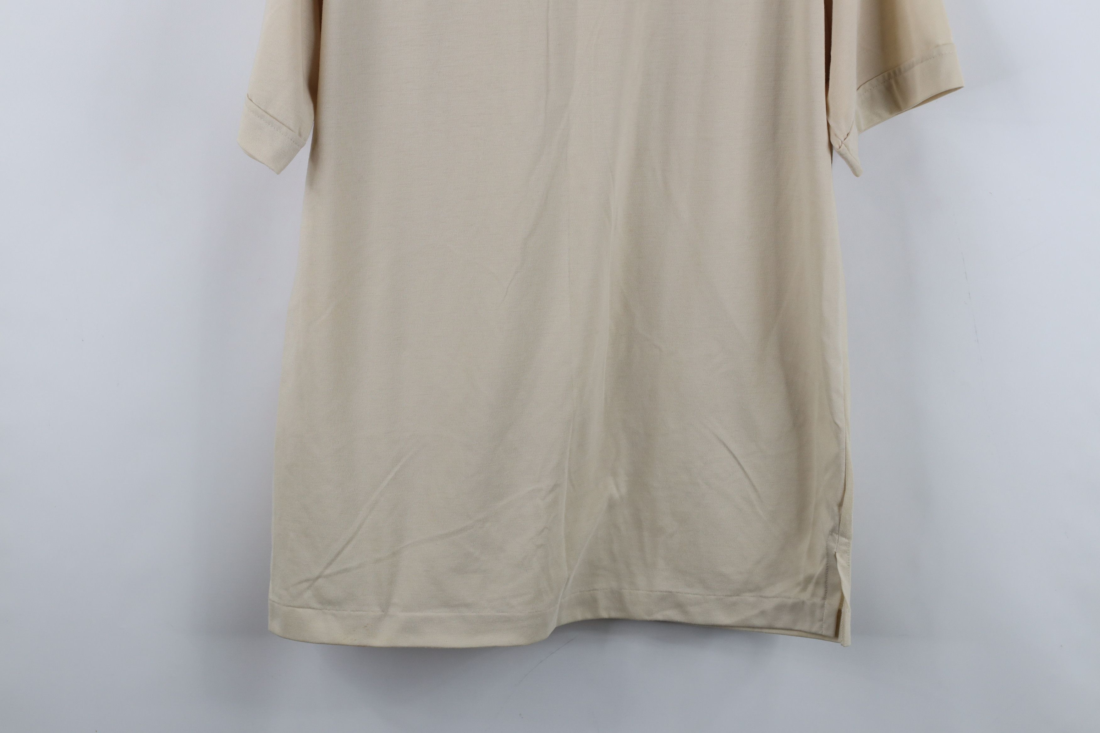 Vintage Vintage 70s Streetwear Knit Collared Golf Polo Shirt Beige Size US L / EU 52-54 / 3 - 14 Thumbnail