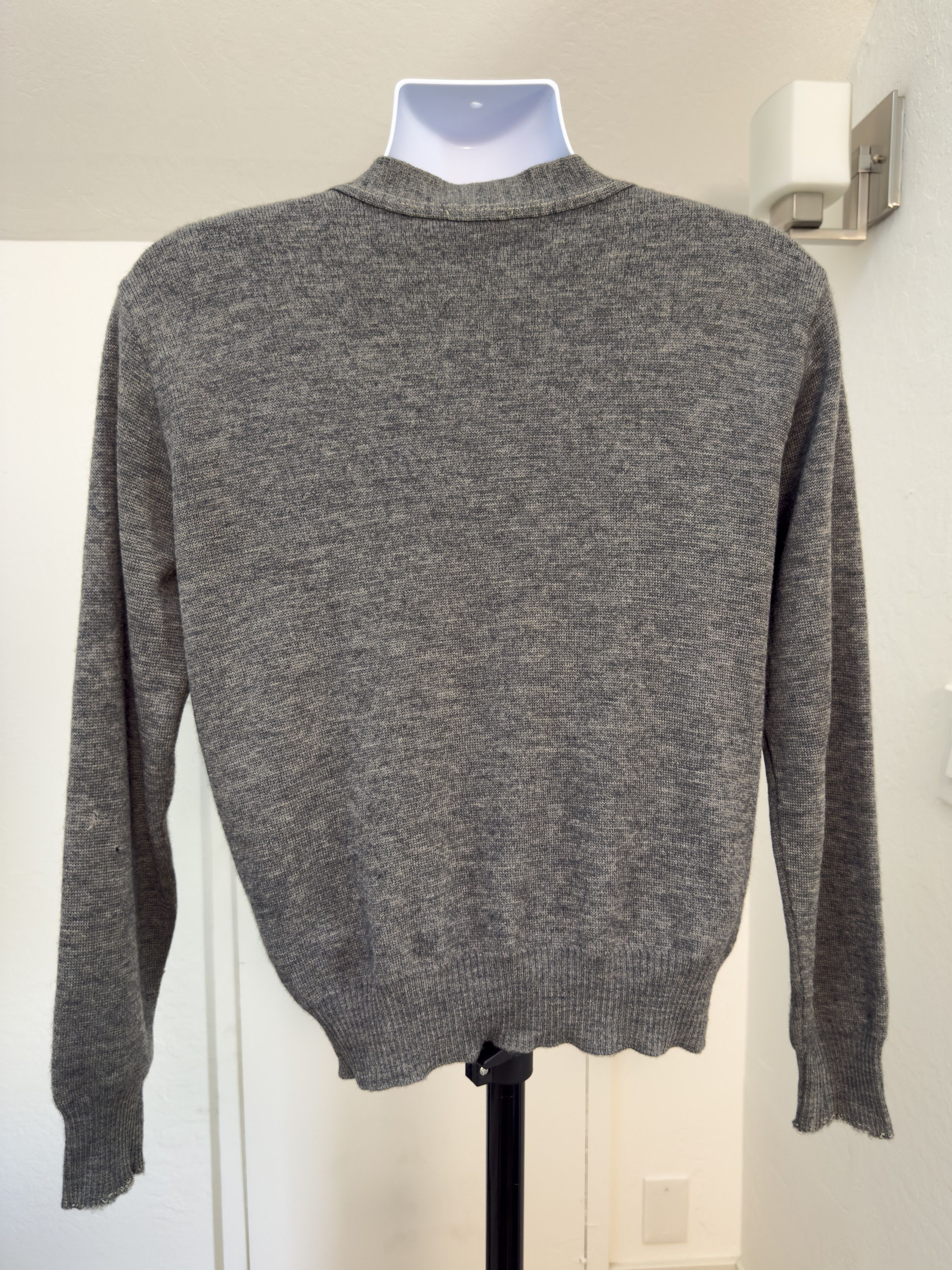 Other Vintage Resaknit Pure New Wool Checker Cardigan Sweater Size US L / EU 52-54 / 3 - 4 Thumbnail