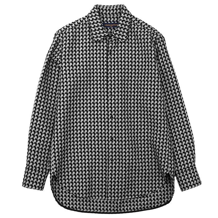 Louis Vuitton Louis Vuitton Louis Vuitton Houndstooth Long Sleeve Shirt Textile Dress Shirt DUTY FREE for USA Size ONE SIZE - 1 Thumbnail