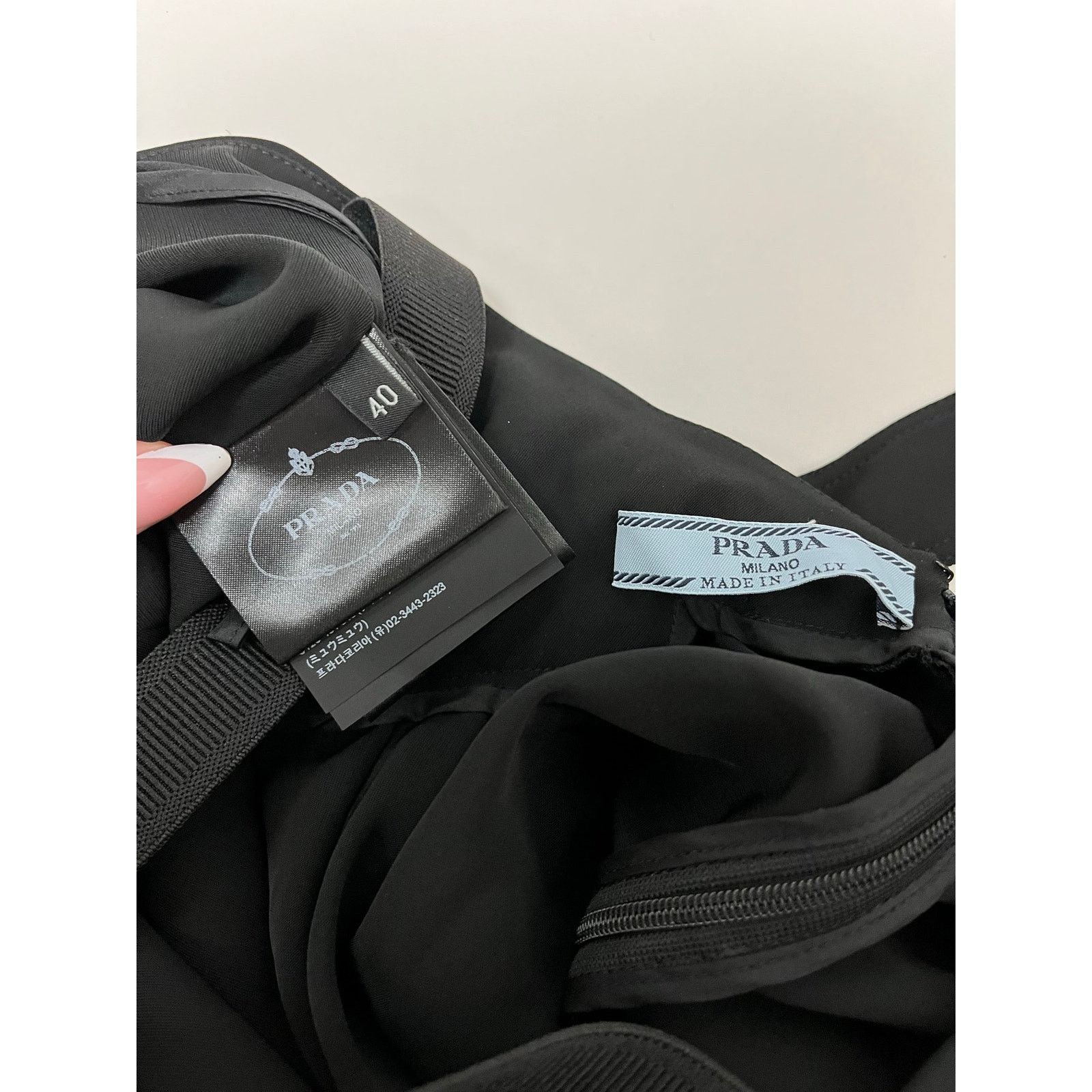 Prada Authentic Prada Triangle Logo Strappy Open Back Mini Dress Size S / US 4 / IT 40 - 5 Thumbnail