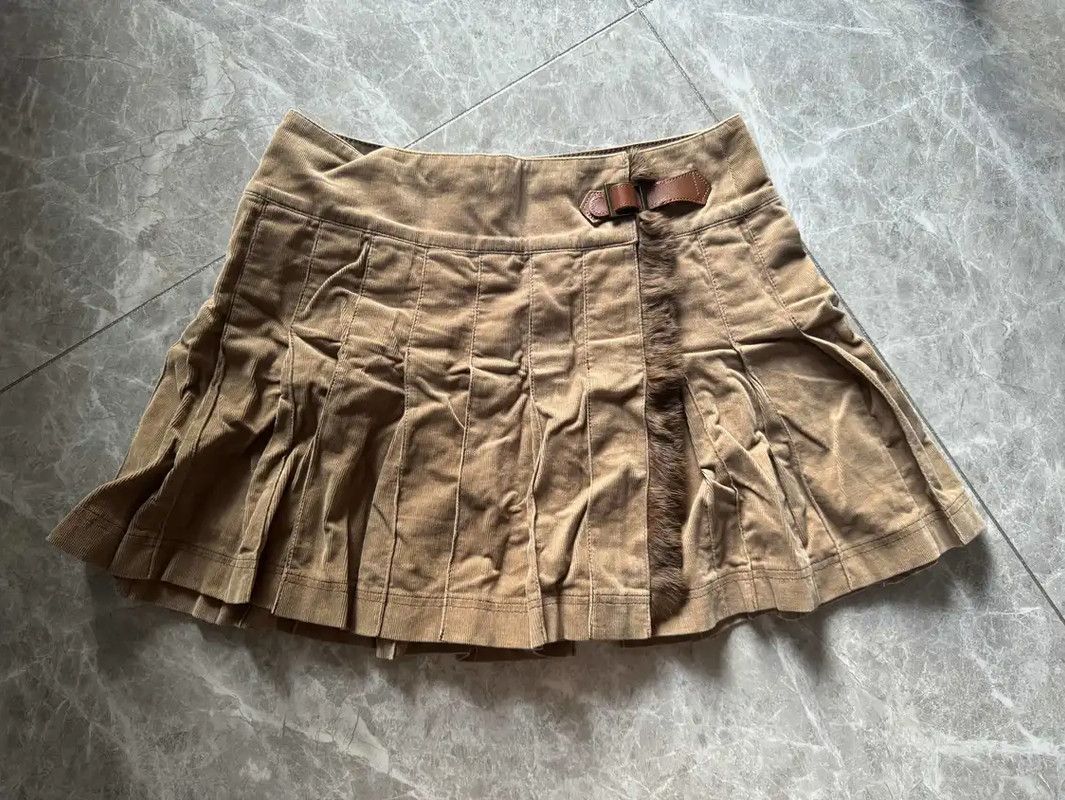Burberry Burberry Brown Cotton Blend Short Skirt Size 23" - 1 Thumbnail
