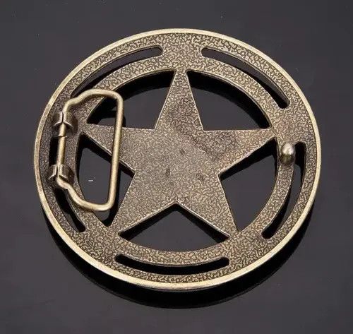Other Round Star Belt Buckle ( Buckle only ) Size ONE SIZE - 4 Thumbnail