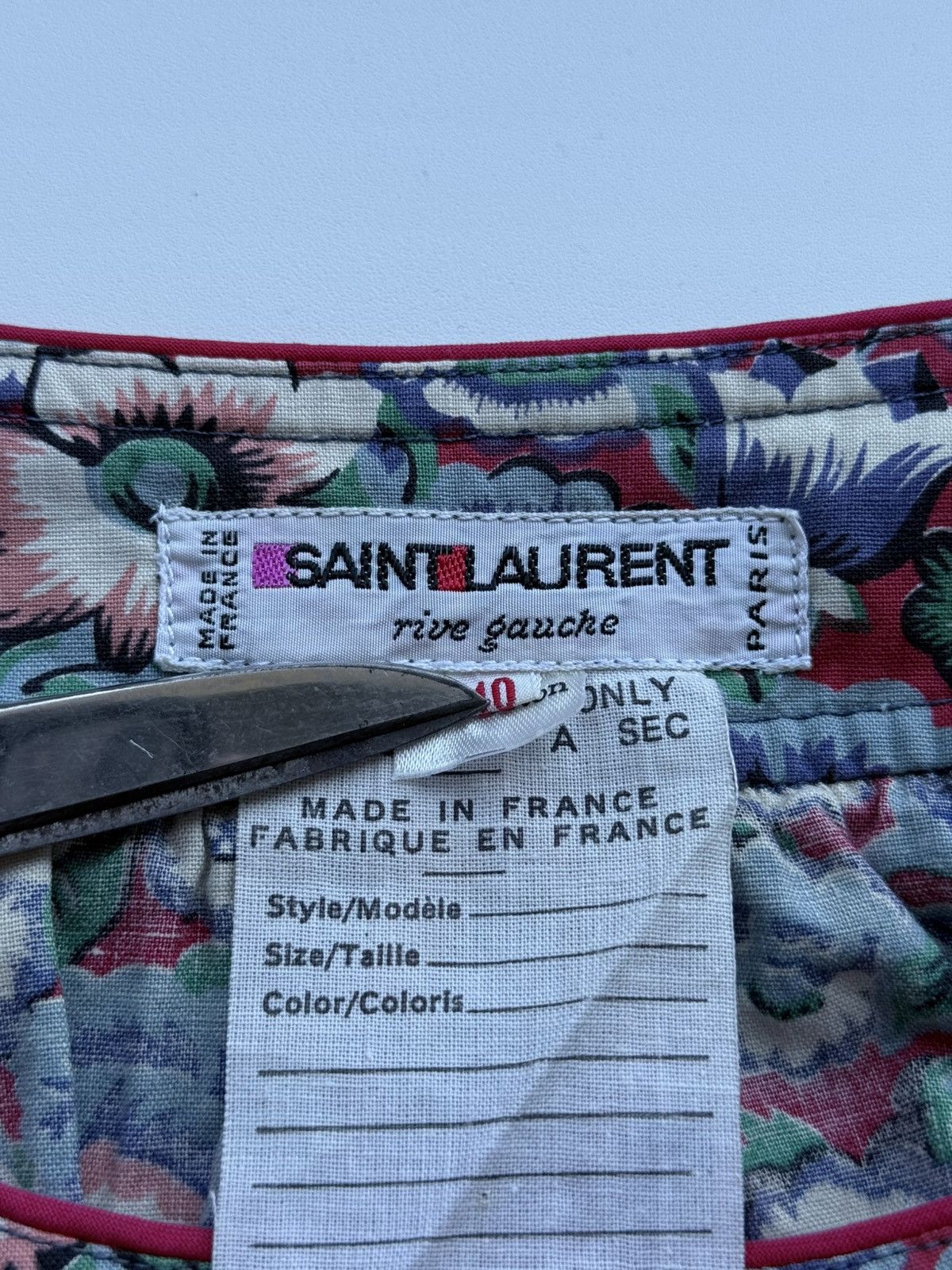 Saint Laurent Paris Vintage Saint Laurent Floral Top Size M / US 6-8 / IT 42-44 - 9 Thumbnail