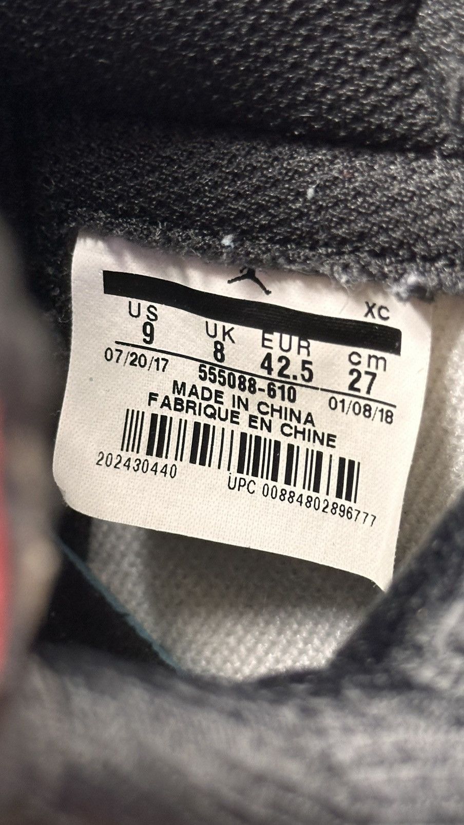 Jordan Brand × Nike Jordan 1 Retro High OG Bred Toe 2018 Size US 9 / EU 42 - 13 Thumbnail