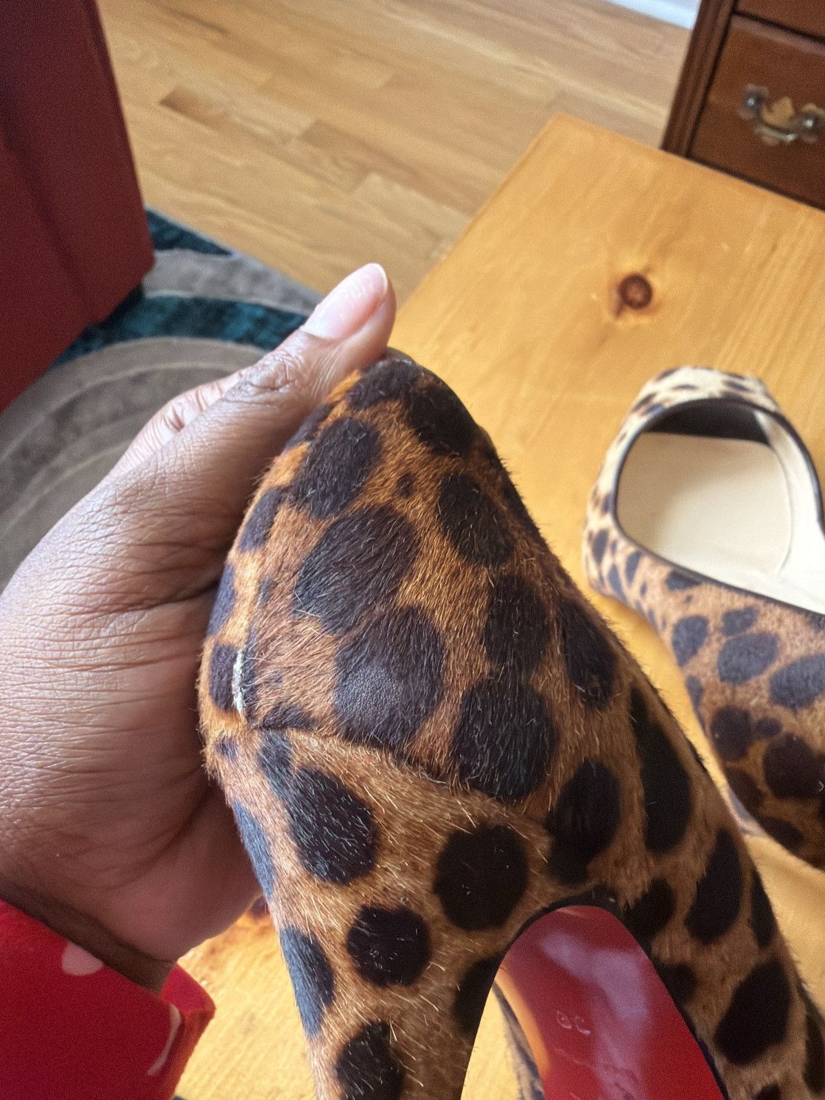 Christian Louboutin Christian Louboutin CHEETAH OPEN TOE PLATFORM PUMP Size US 8 / IT 38 - 10 Thumbnail