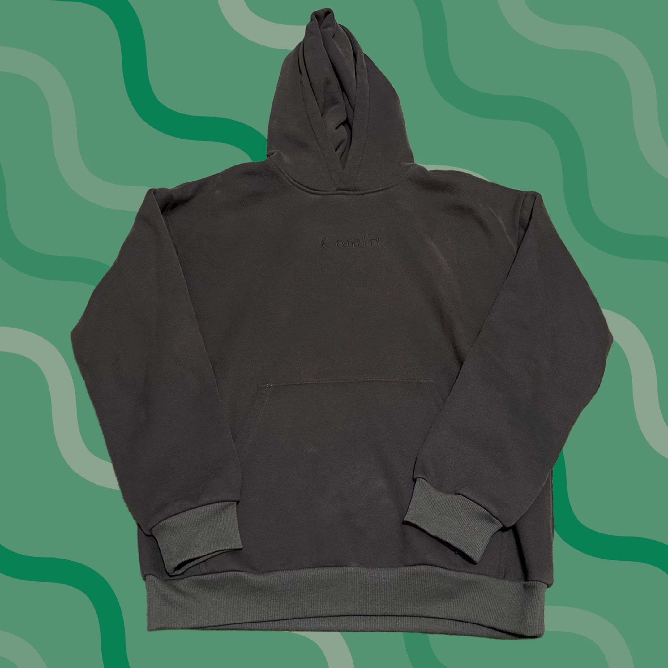 Logo 7 Comfrt Hoodie Mens Large Pullover Fleece Embroidered Logo Gray Size US L / EU 52-54 / 3 - 1 Thumbnail