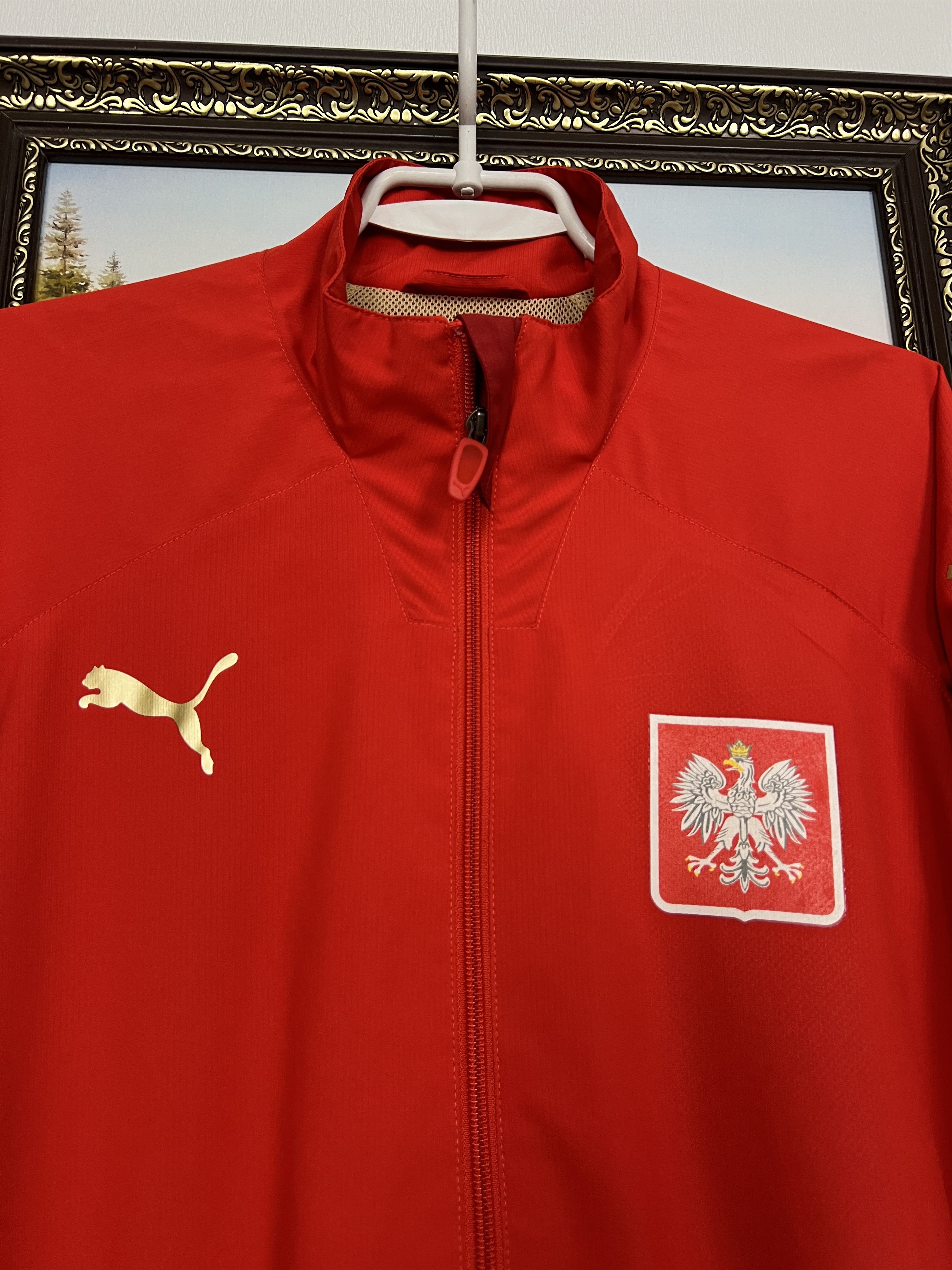 Puma Football Poland Track Suit Soccer Set Jacket Pants National Size US M / EU 48-50 / 2 - 3 Thumbnail