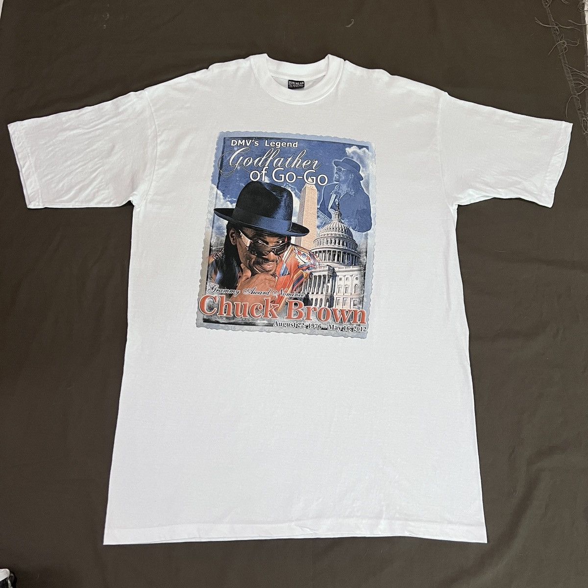 Band Tees Vintage Y2K Chuck Brown Godfather of go-go Soul Jazz Funk Size US XXL / EU 58 / 5 - 6 Thumbnail