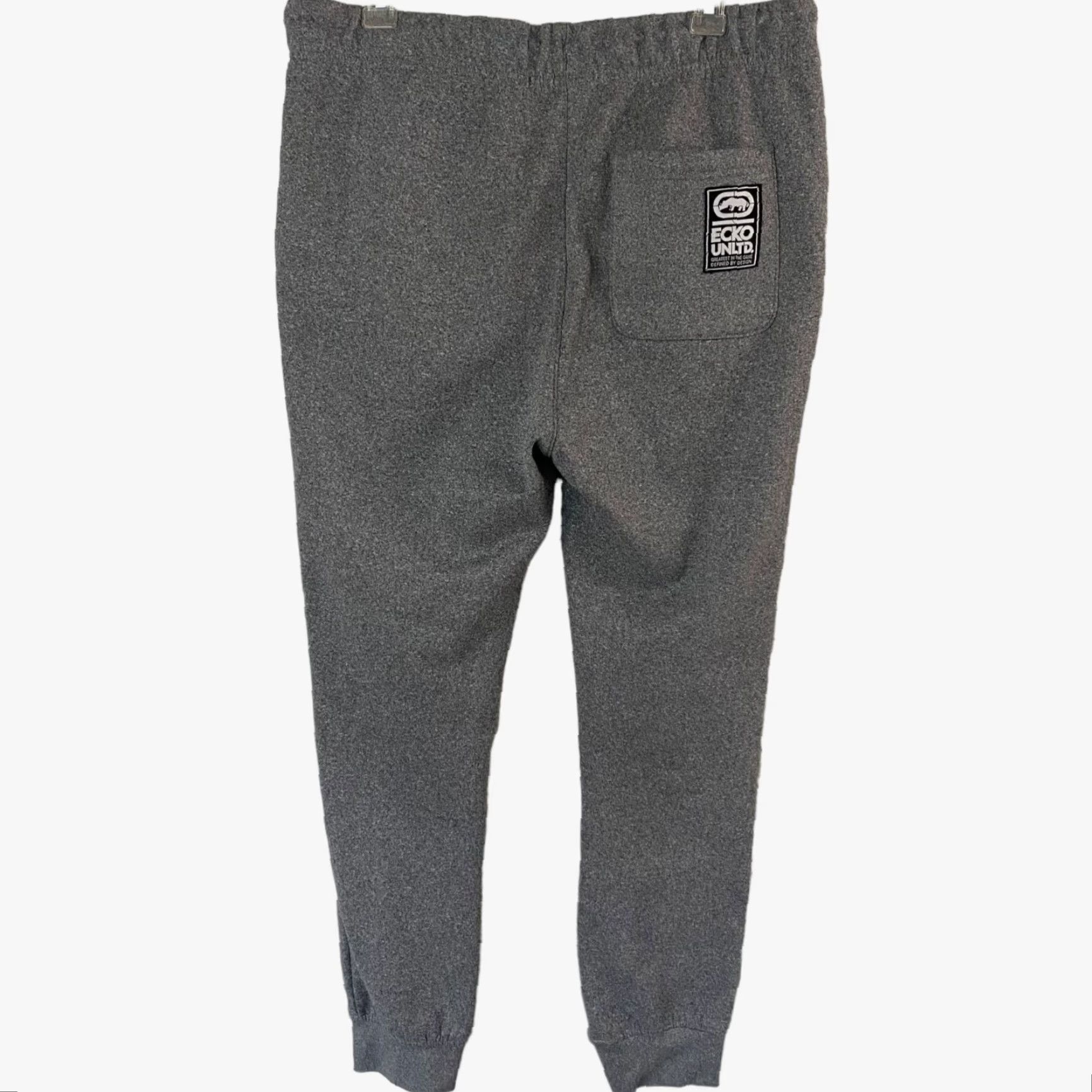 Ecko Unltd. VINTAGE Ecko Unltd. Fleece Jogger Sweatpant Gray Logo Embroidered Sweatpant Activewear Mens Medium Size US 31 - 3 Thumbnail