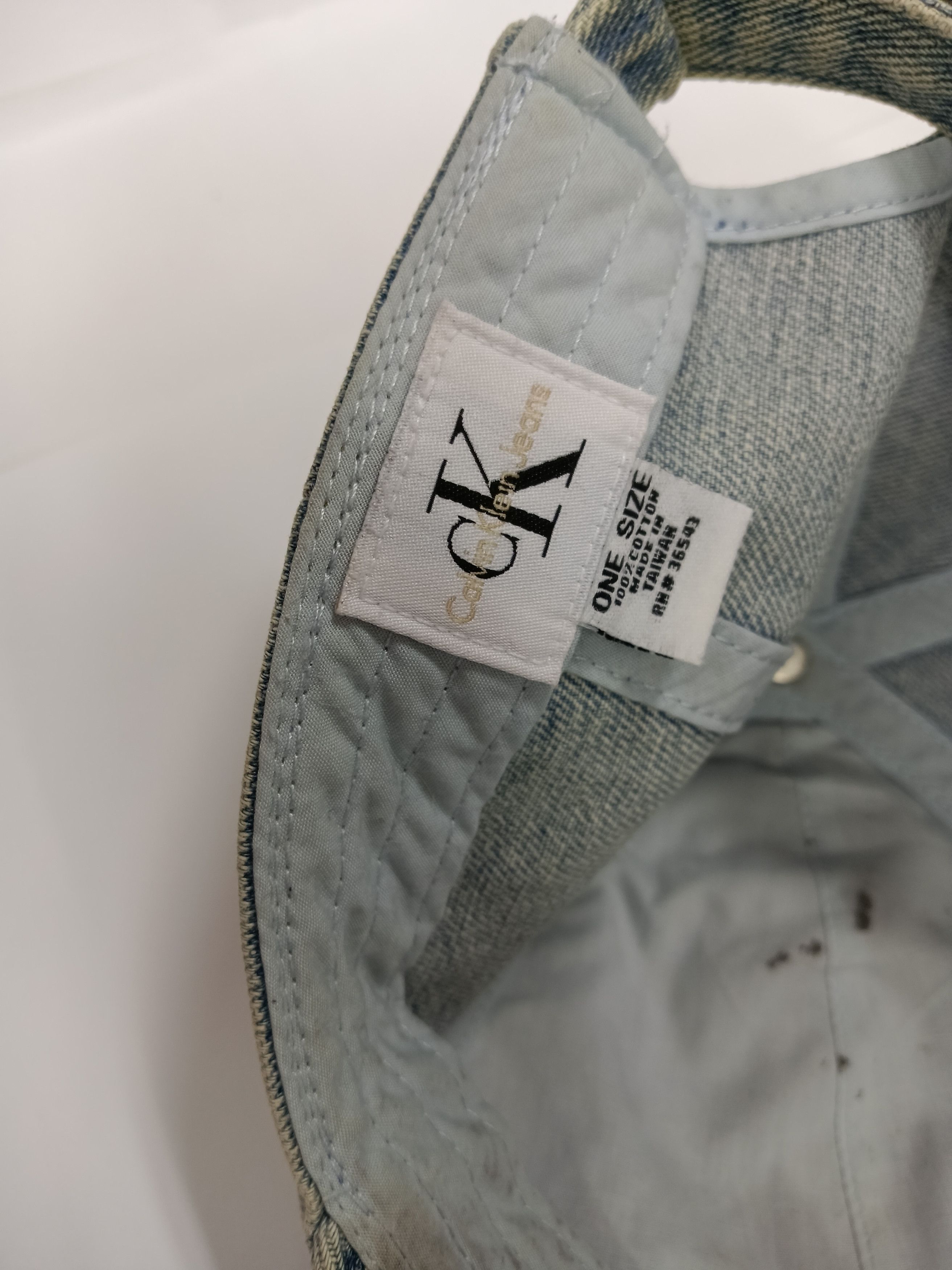 Calvin Klein × Vintage calvin klein blue classics denim cap Size ONE SIZE - 4 Thumbnail