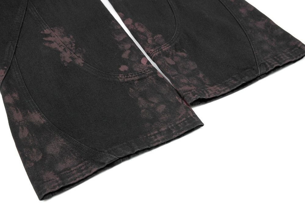 Vintage Men's heavy stitching casual ink-splashed tie-dye jeans Size US 32 / EU 48 - 6 Thumbnail