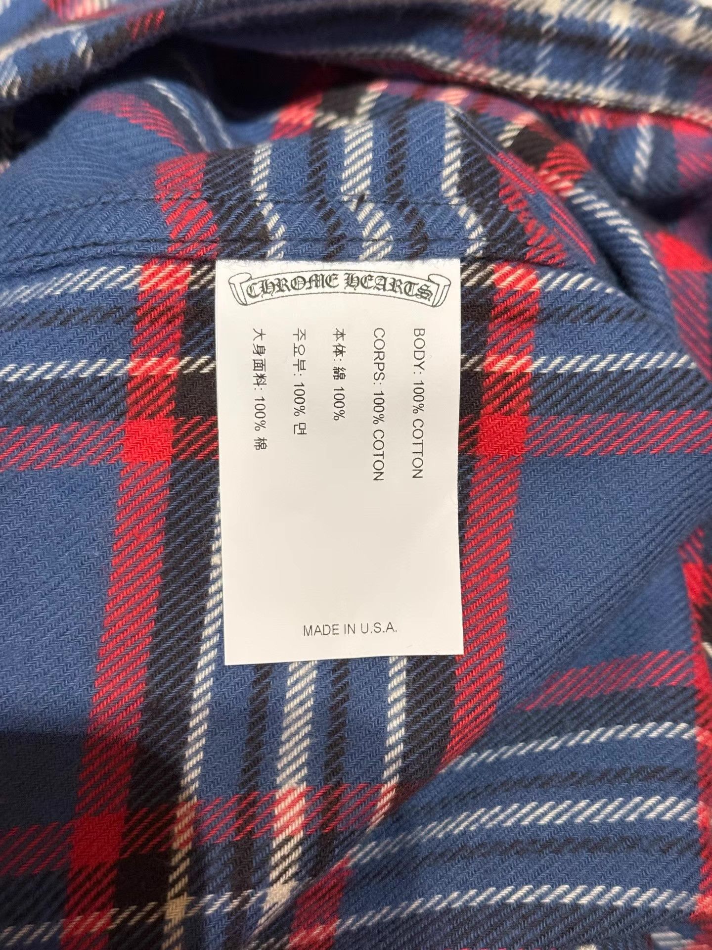Chrome Hearts Chrome Hearts Red & Blue PlaidFlannelLong Sleeve Shirt Q14 Size US XL / EU 56 / 4 - 3 Thumbnail