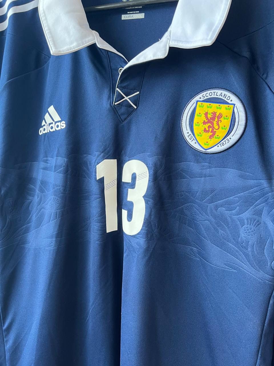 Adidas 2011 SCOTLAND #13 PLAYER ISSUED SOCCER FOOTBALL JERSEY XL Size US XL / EU 56 / 4 - 4 Thumbnail