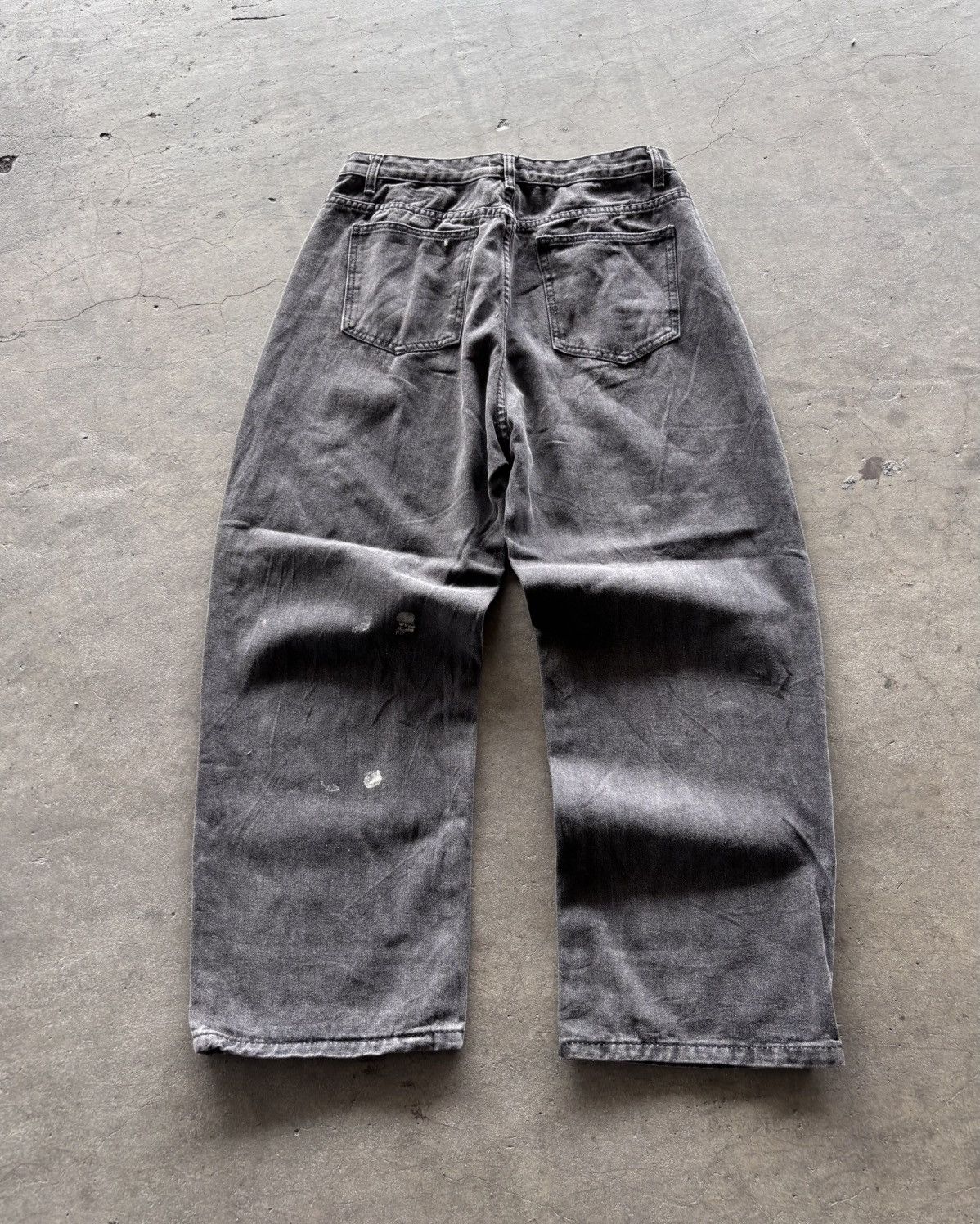 If Six Was Nine OCY Jeans Washed Black Denim Baggy Jeans Size US 30 / EU 46 - 4 Thumbnail