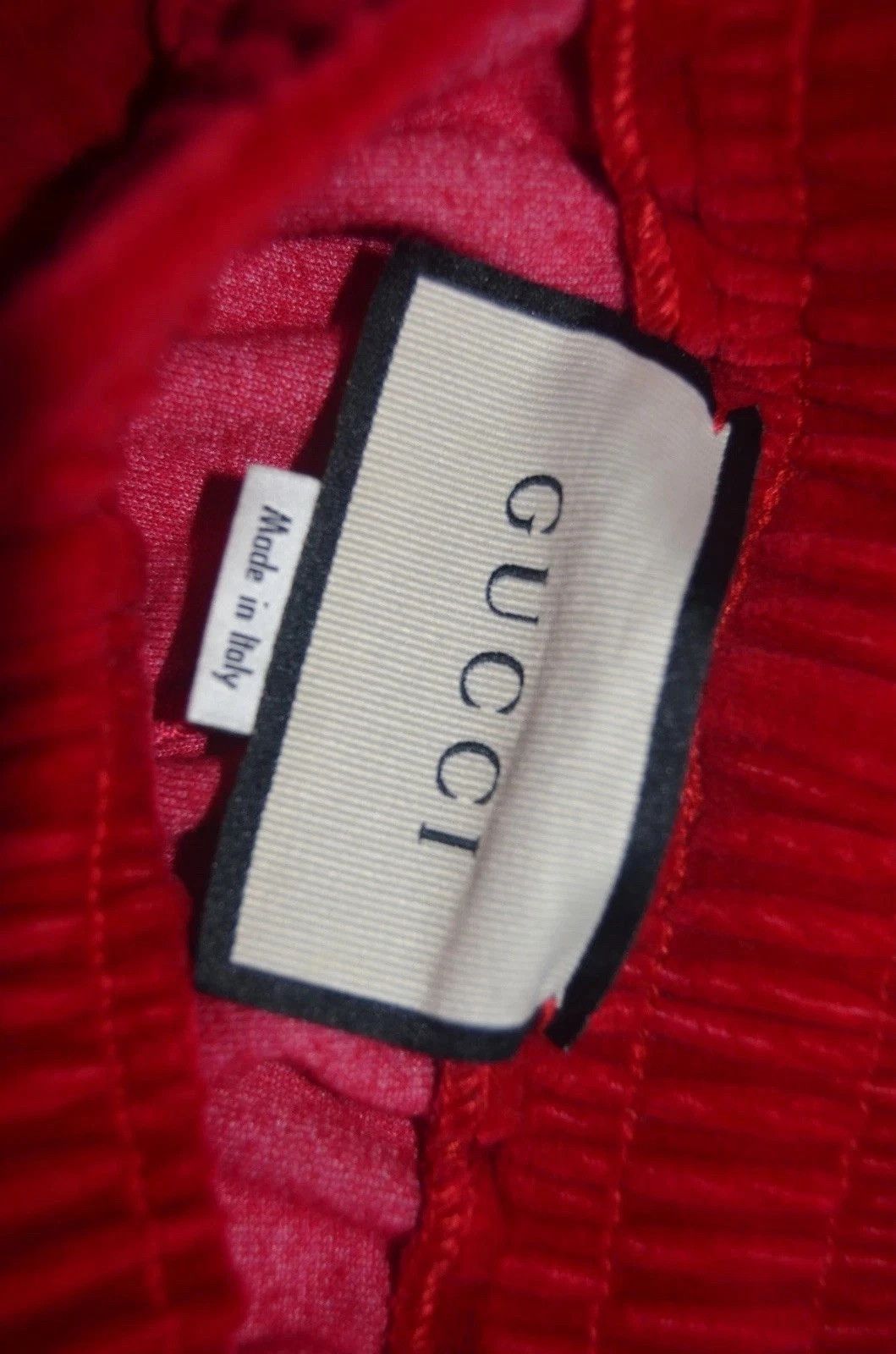 Gucci Gucci GG Velvet Track Pants Red White Logo XL Size 25" / US 0 / IT 36 - 8 Thumbnail