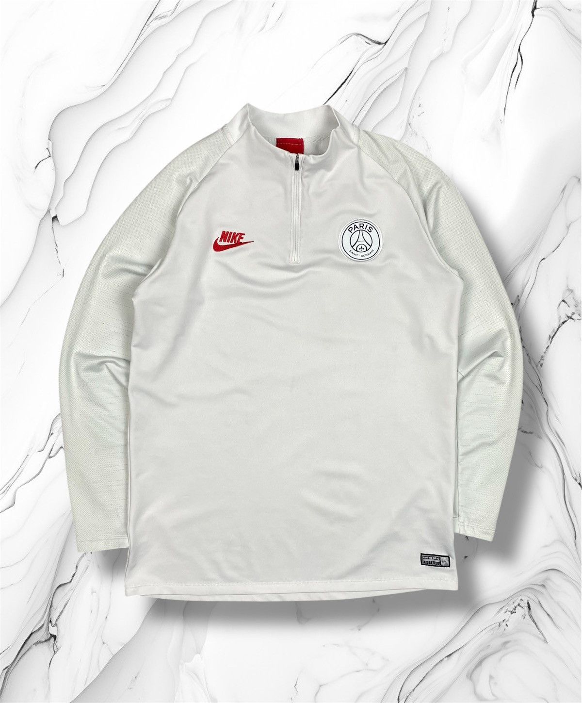 Nike Nike Paris Saint-Germain 2019-20 Vaporknit 1/4 Zip Drill Top Size US L / EU 52-54 / 3 - 1 Thumbnail