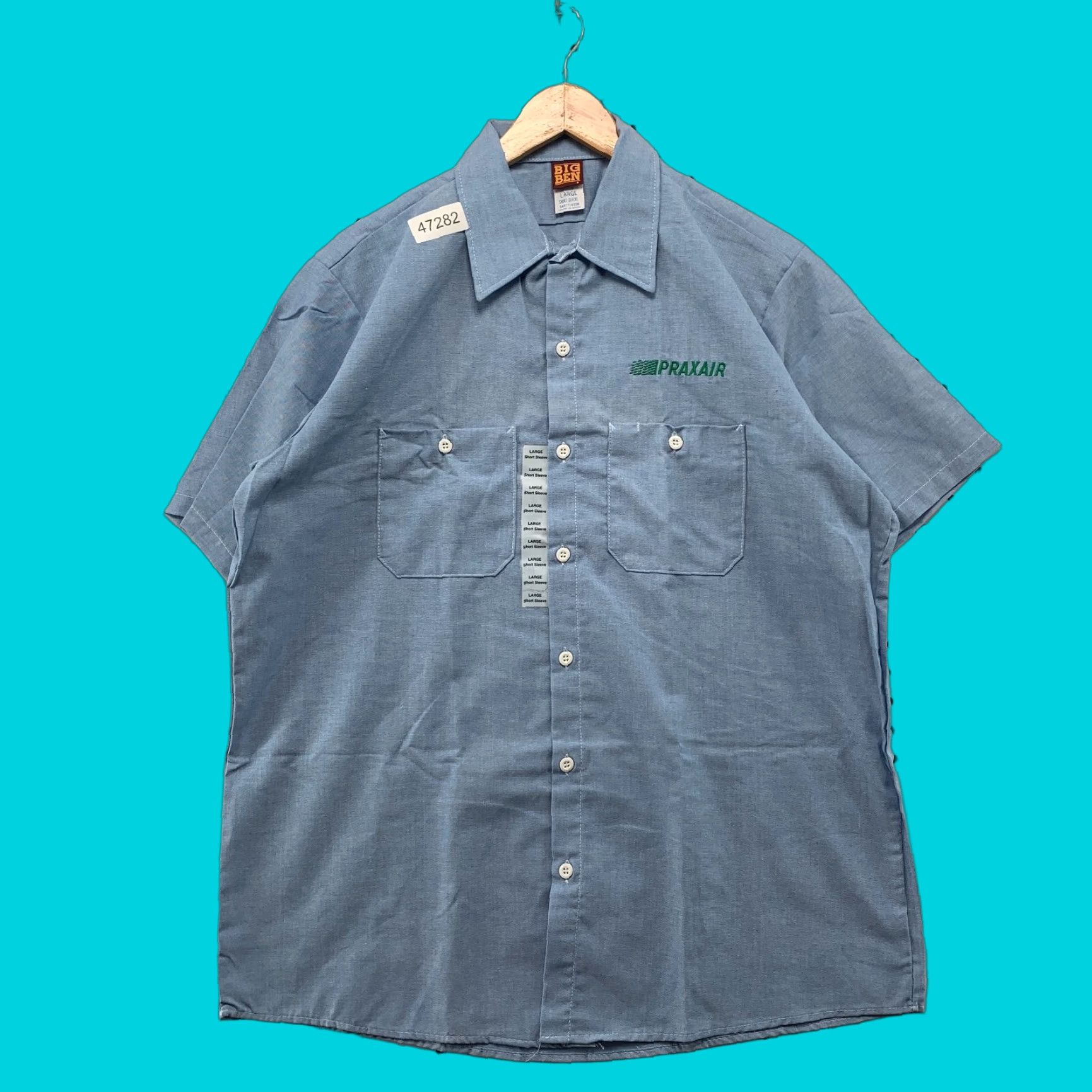 Vintage VINTAGE Big Ben Button Shirt Mens L Blue Chambray Short Sleeve USA Shirt Mens L Blue Chambray Short Sleeve USA Size US L / EU 52-54 / 3 - 1 Thumbnail
