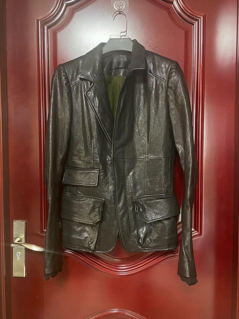 Haider Ackermann Haider Ackermann size 38 Asymmetric leather blazer jacket 2 Size US M / EU 48-50 / 2 - 1 Thumbnail
