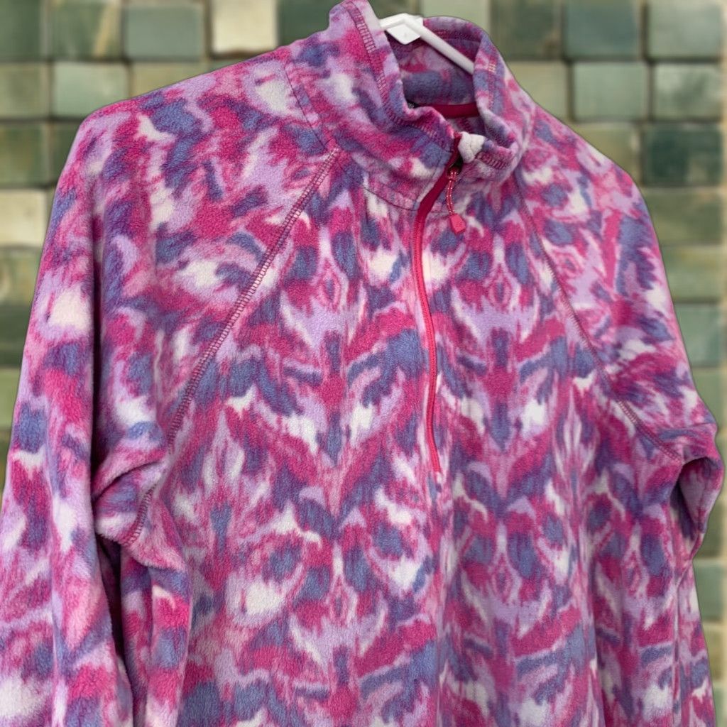 Eddie Bauer Eddie Bauer Pink Purple Quarter Zip Fleece Pullover Shirt Top Womens Medium Size M / US 6-8 / IT 42-44 - 1 Thumbnail