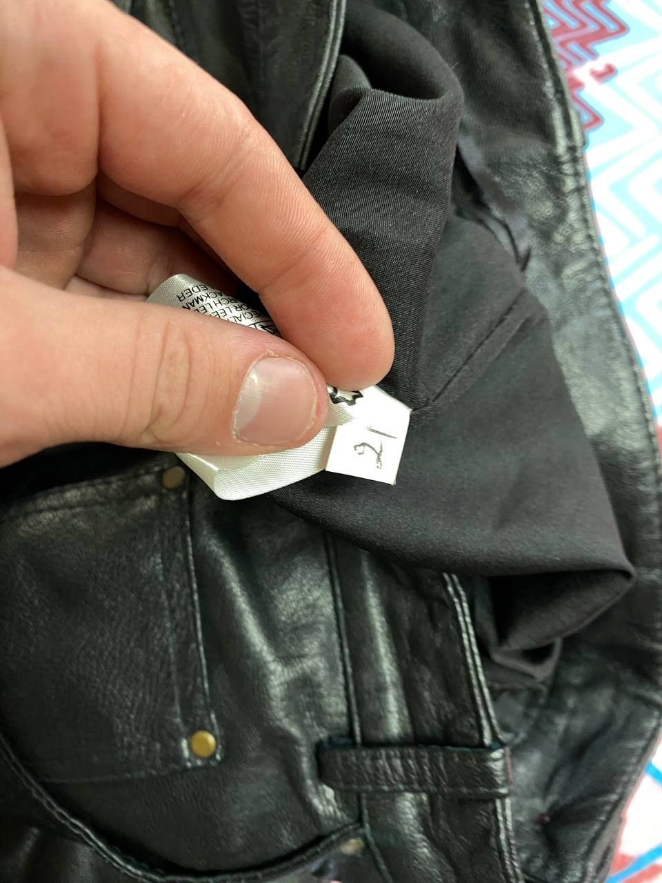 Leather Dirty Painted Distressed Thrashed Faded Baggy Jeans Y2K Size US 30 / EU 46 - 10 Thumbnail