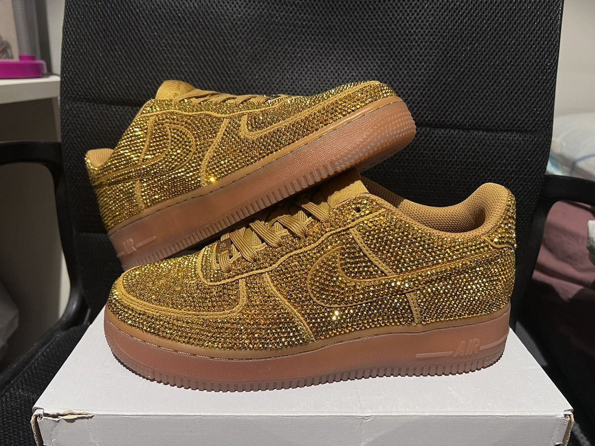 Nike Nike Air Force 1 golden crystal customized 1/1 Size US 8.5 / IT 38.5 - 2 Thumbnail