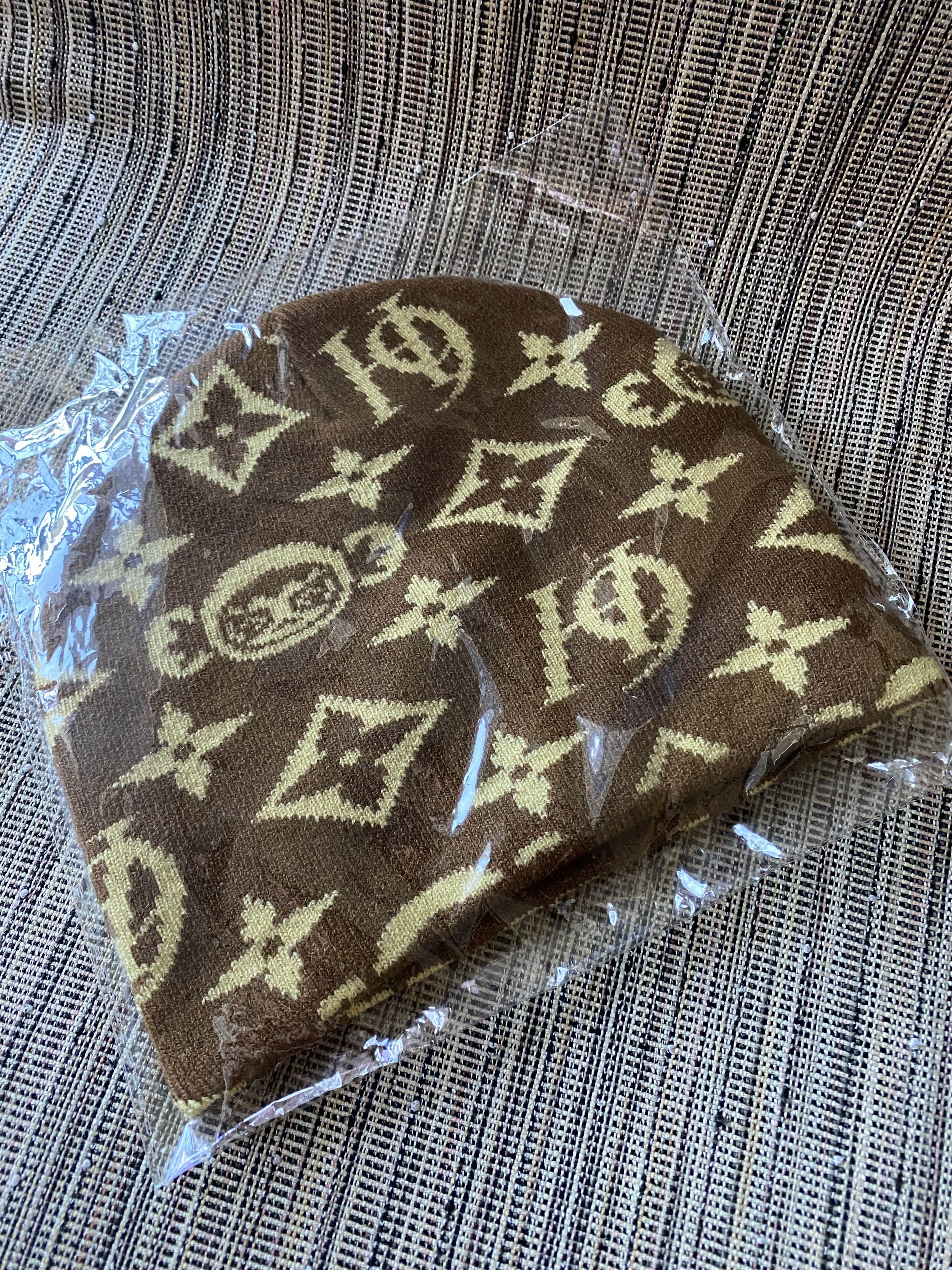 Happy99 Happy99 Monogram Beanie LV Brown Size ONE SIZE - 1 Thumbnail