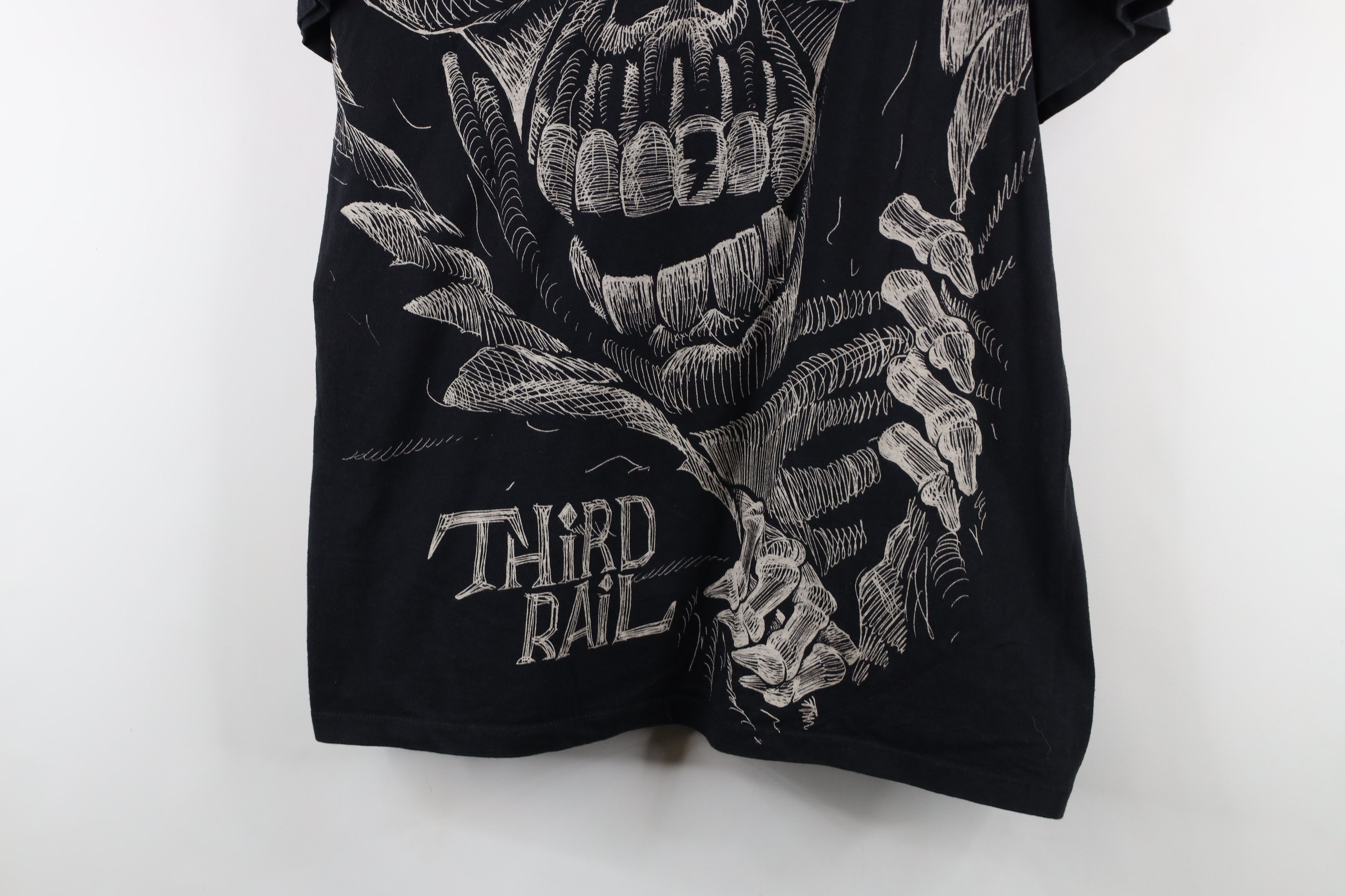 Vintage Vintage Y2K Streetwear Skeleton Short Sleeve T-Shirt Black Size US XL / EU 56 / 4 - 3 Thumbnail