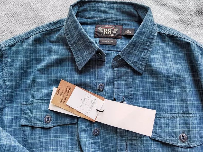 RRL Ralph Lauren RRL Ralph Lauren Retro blue dyed plaid workwear shirt Size US M / EU 48-50 / 2 - 4 Thumbnail