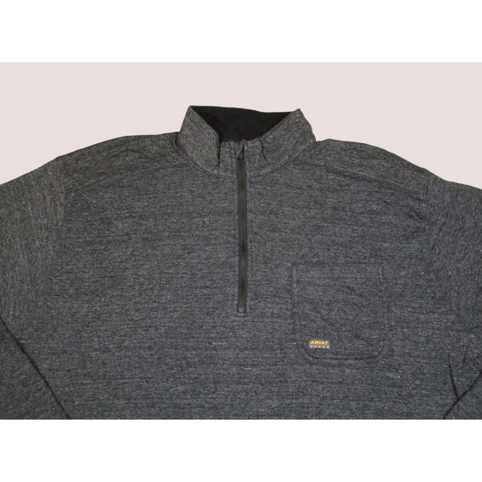 Ariat Ariat Rebar Pullover 3XLT Gray Long Sleeve Mock Neck 1/4 Zip Casual Western Outdoor Pocket Shirt Mens Size US XXL / EU 58 / 5 - 1 Thumbnail