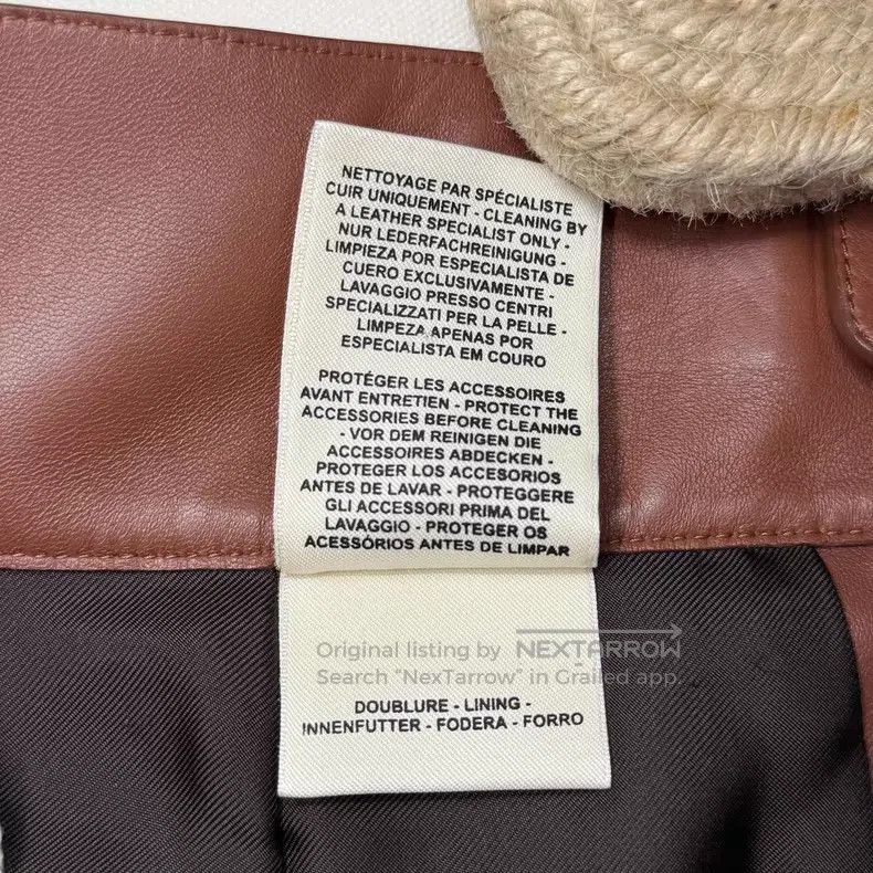 Hermes Hermes Red Brown Circular Sheepskin Short Skirt Size 42" / US 20 - 6 Thumbnail