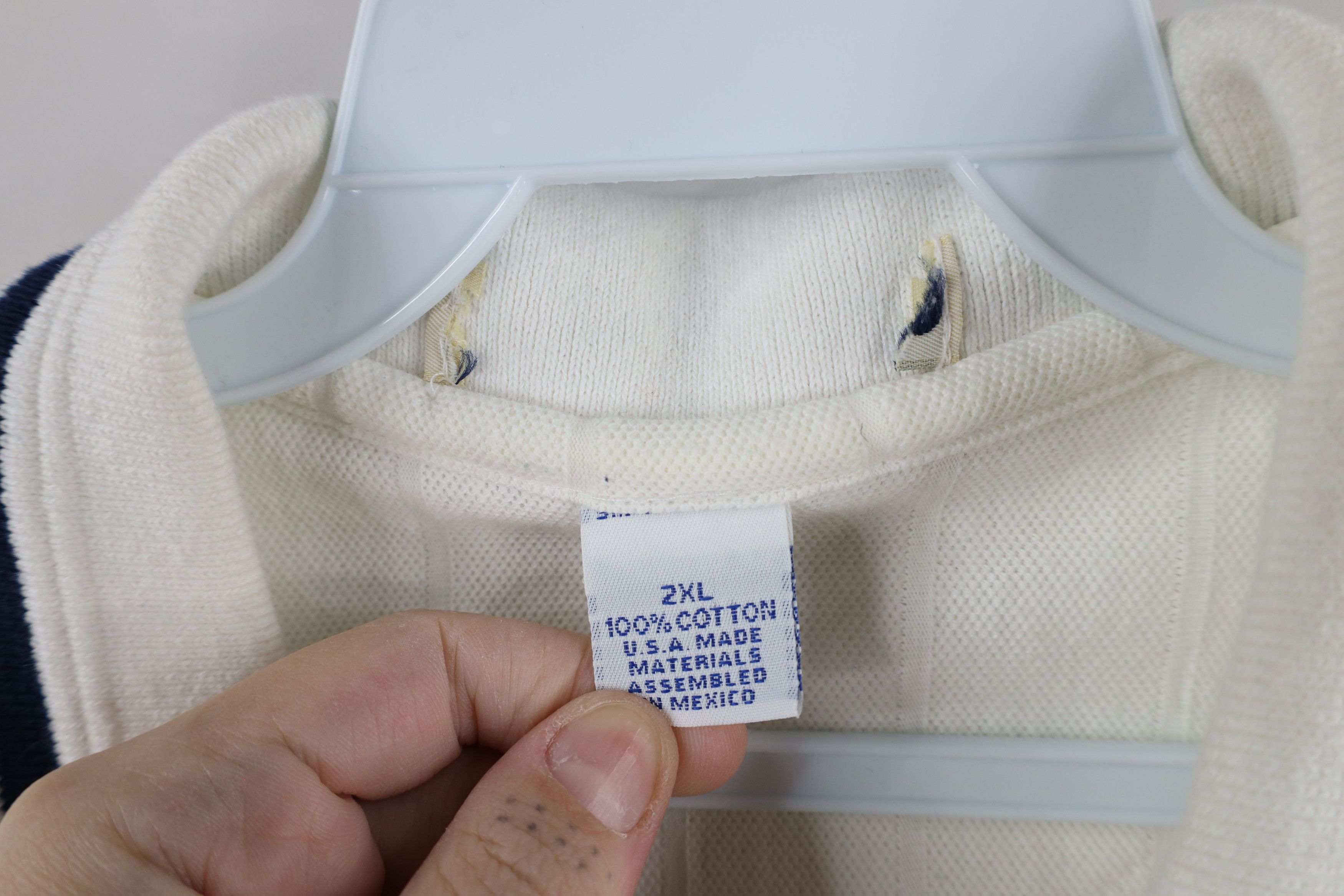 Vintage Vintage 90s Streetwear Beach Yacht Club Polo Shirt White Size US XXL / EU 58 / 5 - 7 Thumbnail