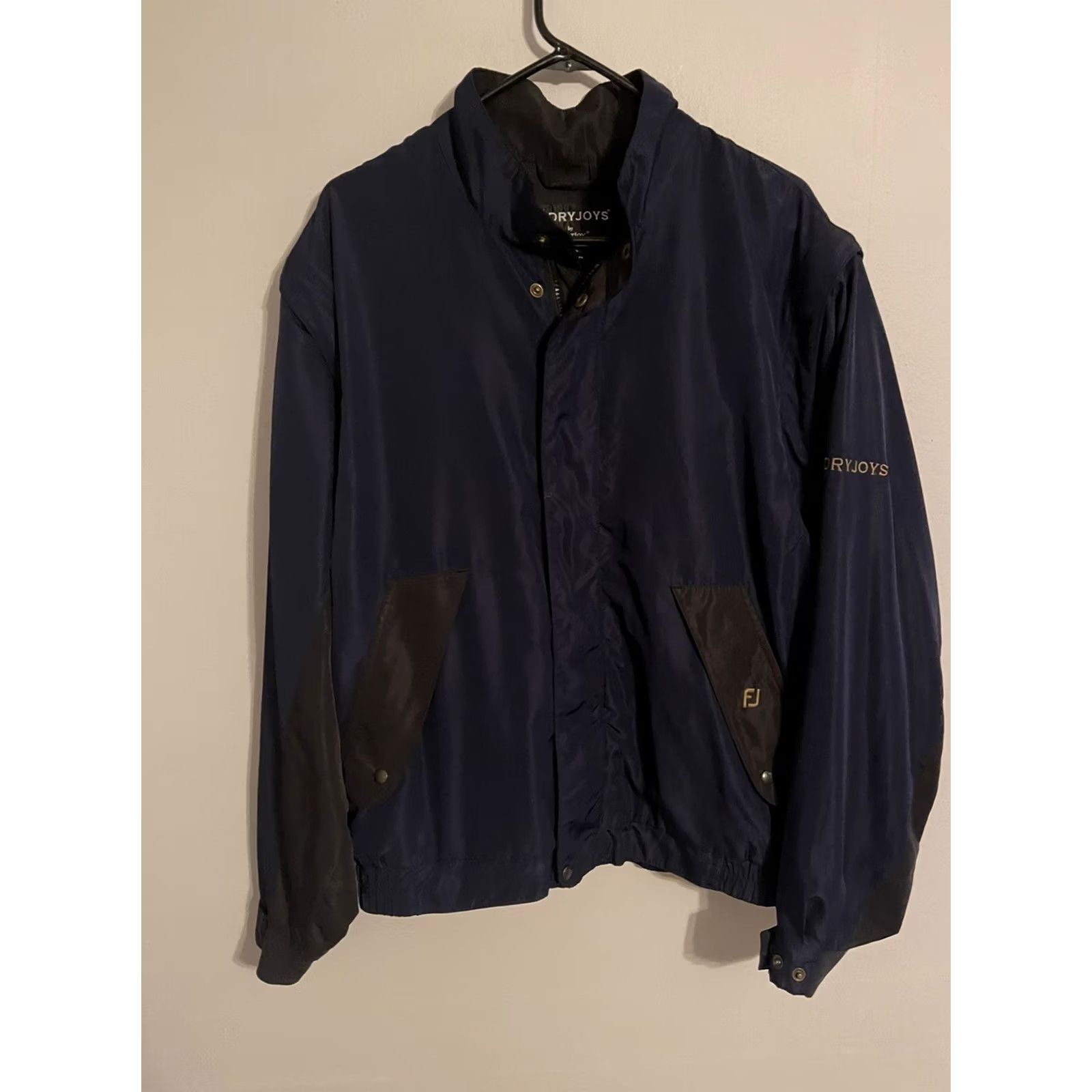 Footjoy FootJoy DryJoys FJ Windbreaker Rain Jacket Zip Off Sleeves Navy Men's Large Golf Size US L / EU 52-54 / 3 - 2 Thumbnail
