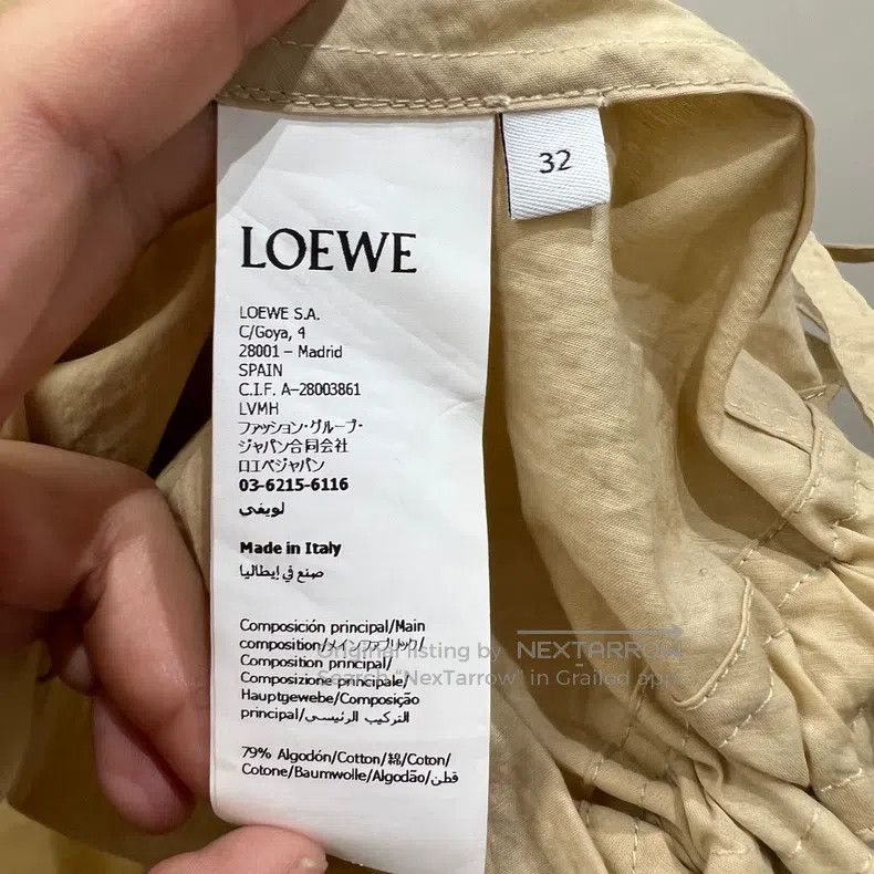 Loewe Loewe 25SS Logo Embroidered Loose Shirt Size 4XL / US 24-26 - 4 Thumbnail
