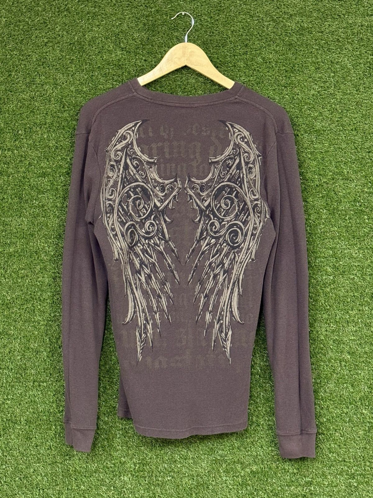 Vintage Vintage Y2K Elite MMA Gothic Chrome Wings Brown Thermal Size US L / EU 52-54 / 3 - 1 Thumbnail