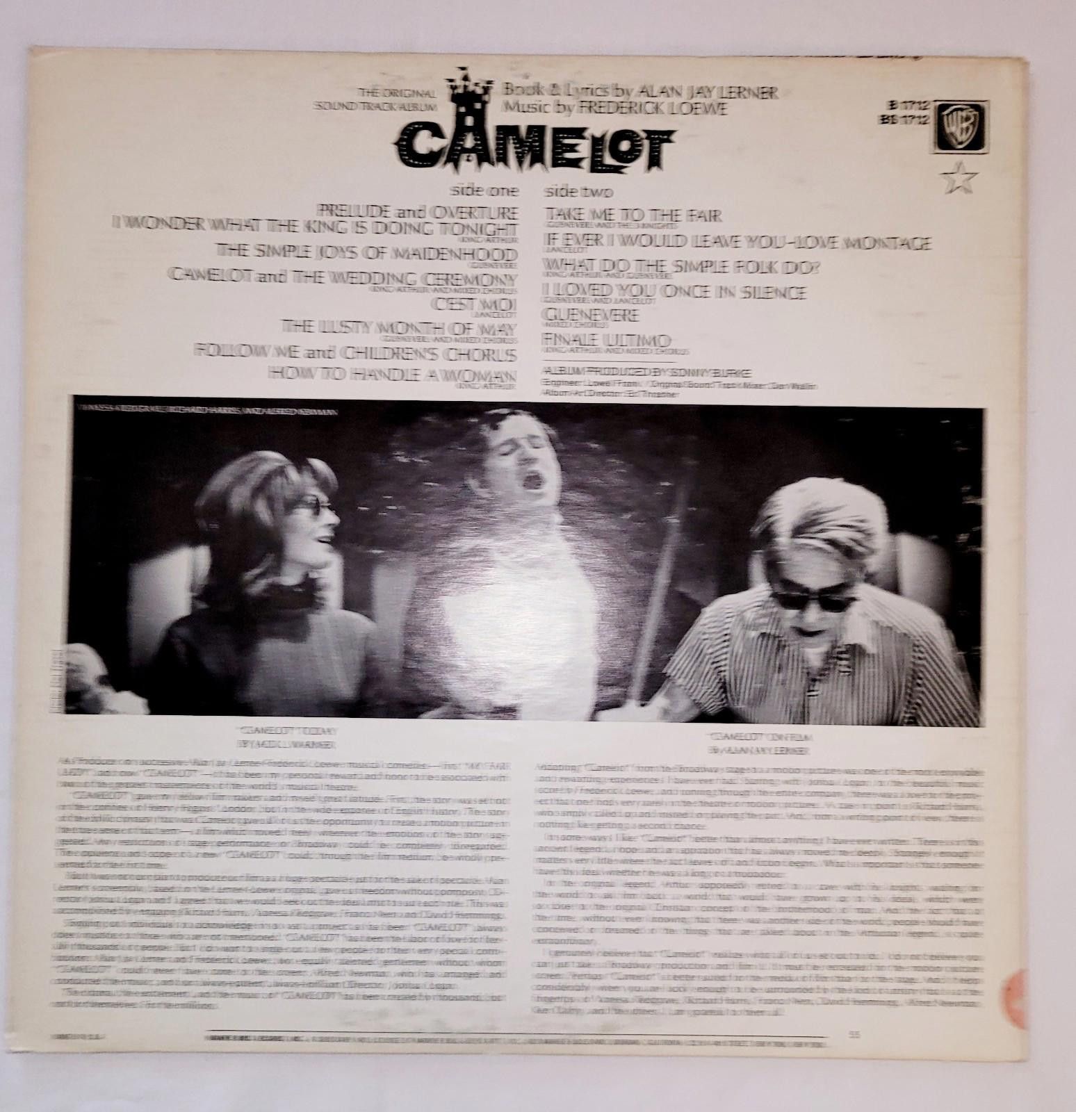 Designer Camelot Motion Picture Soundtrack LP 1967 Vinyl Album VG+ Size ONE SIZE - 2 Thumbnail